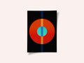 Abstract Circles Vertical Line
