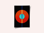 Abstract Circles Vertical Line