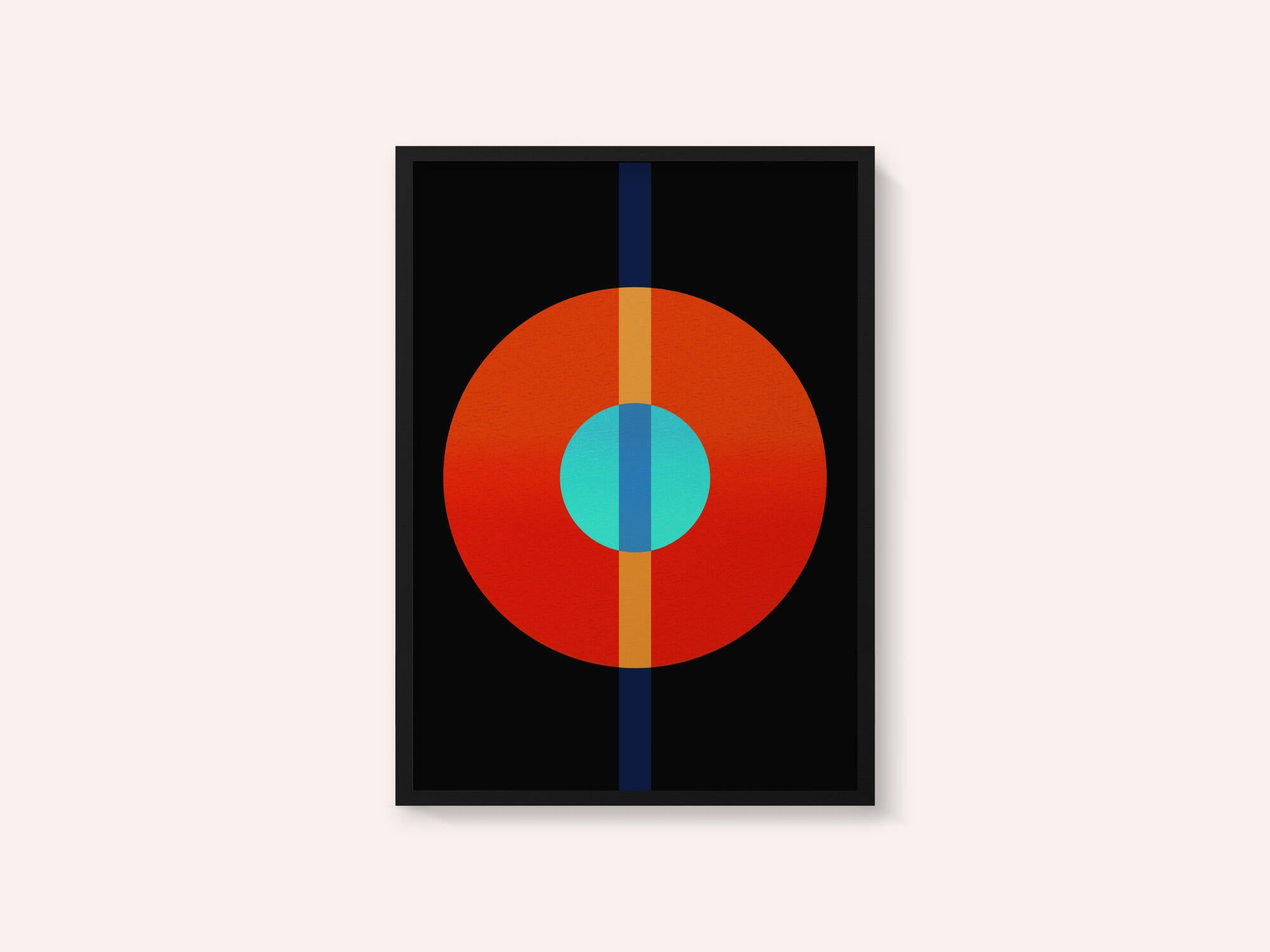 Abstract Circles Vertical Line