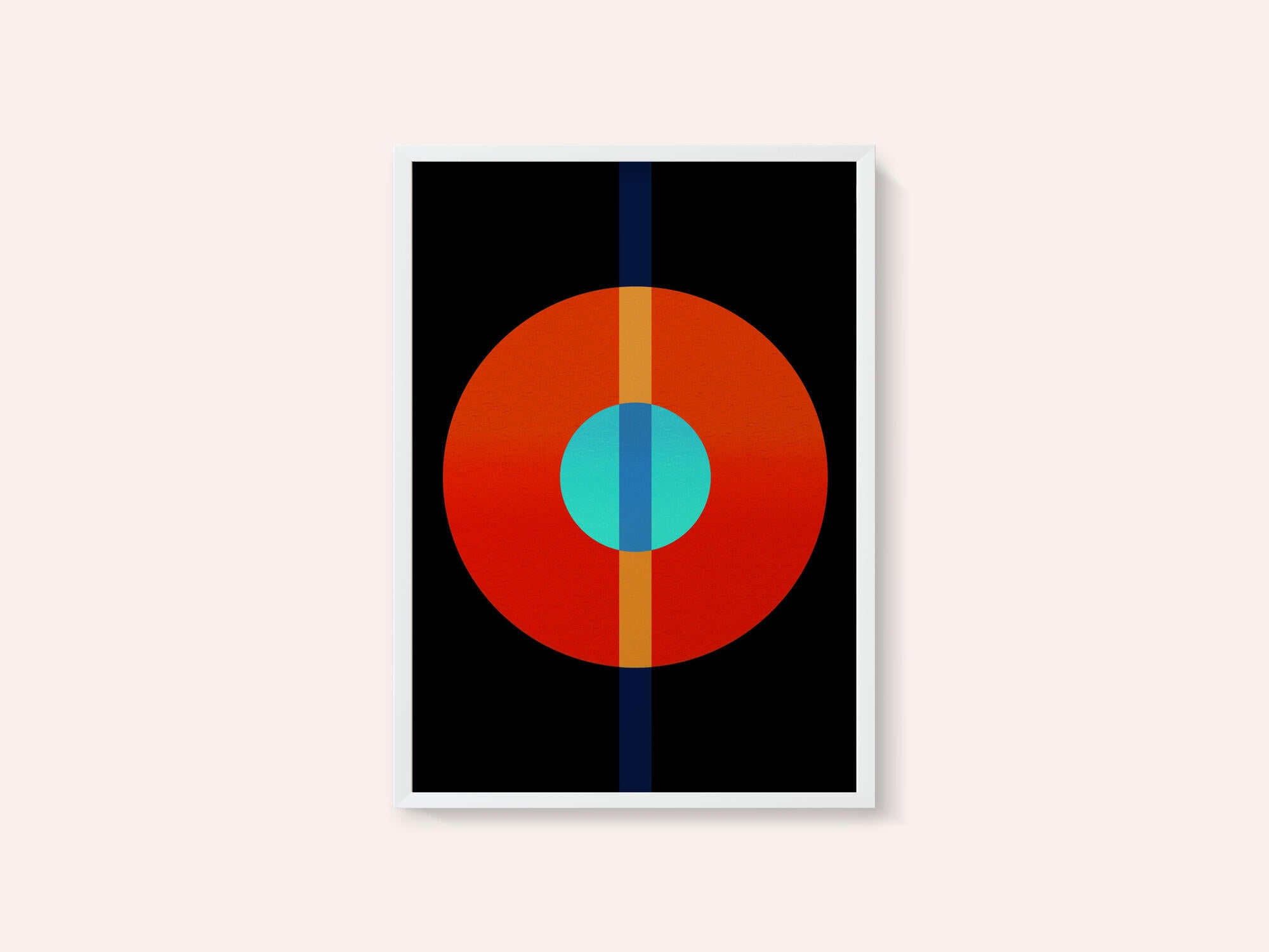 Abstract Circles Vertical Line