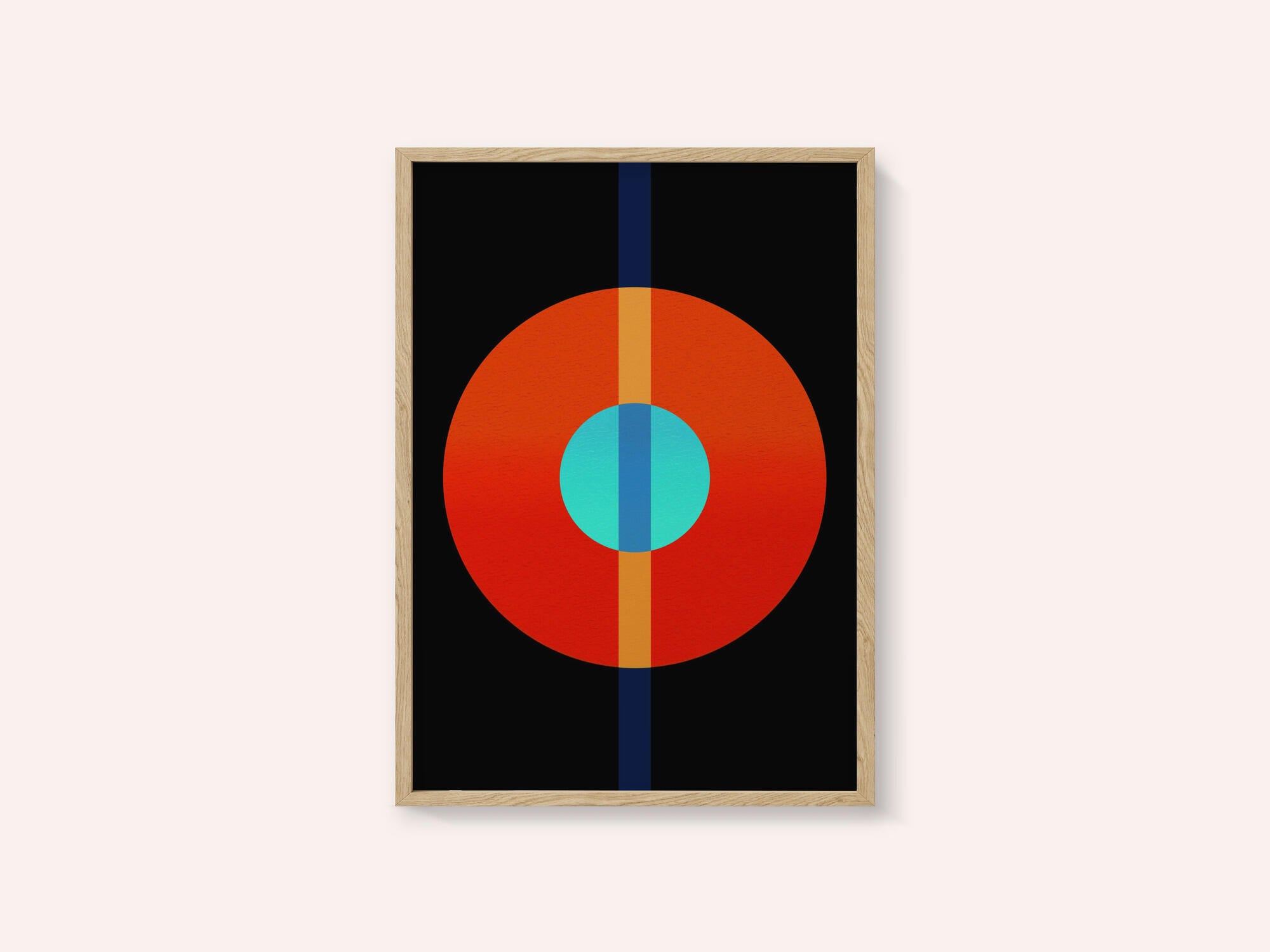 Abstract Circles Vertical Line
