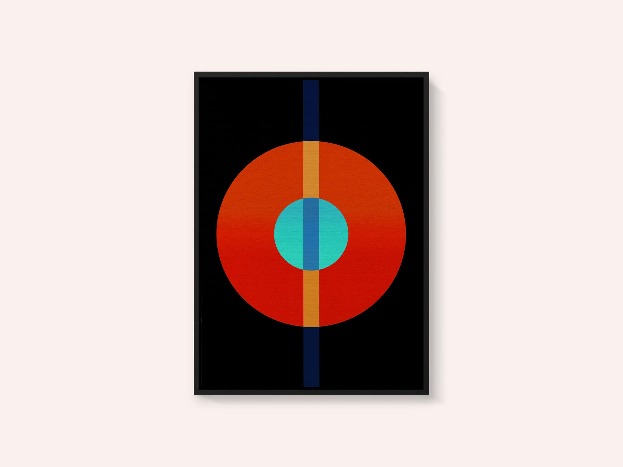 Abstract Circles Vertical Line