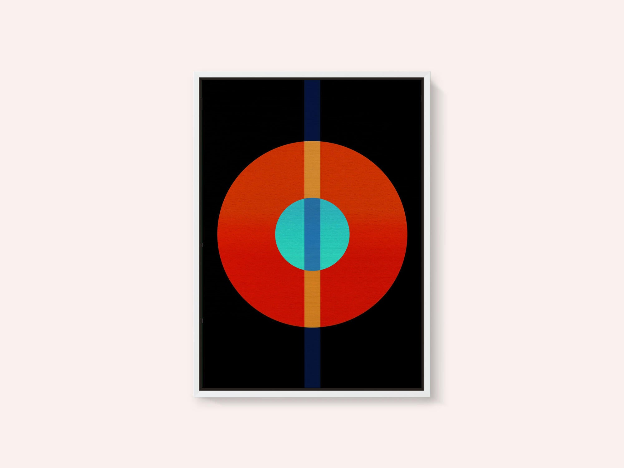 Abstract Circles Vertical Line