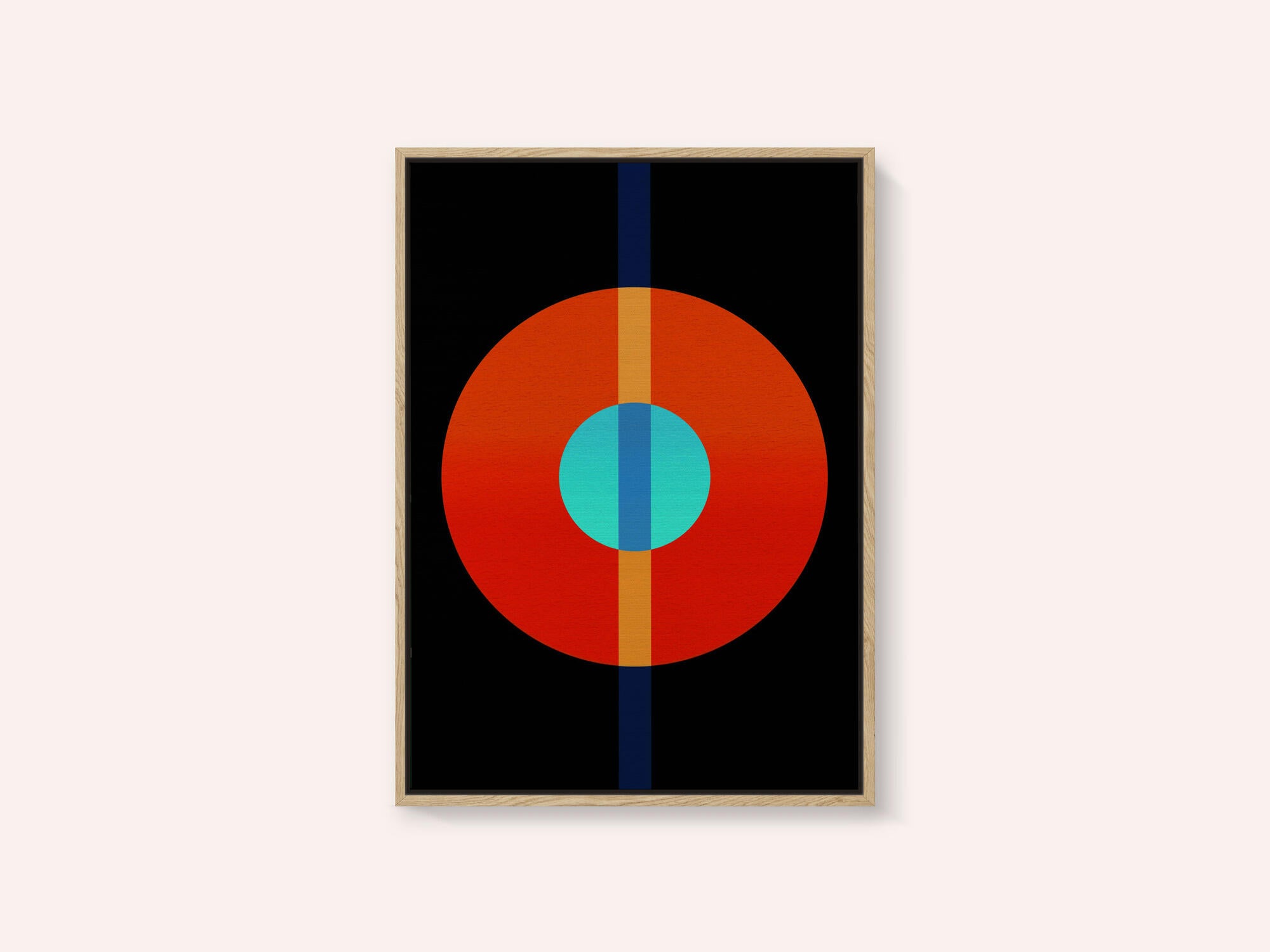 Abstract Circles Vertical Line