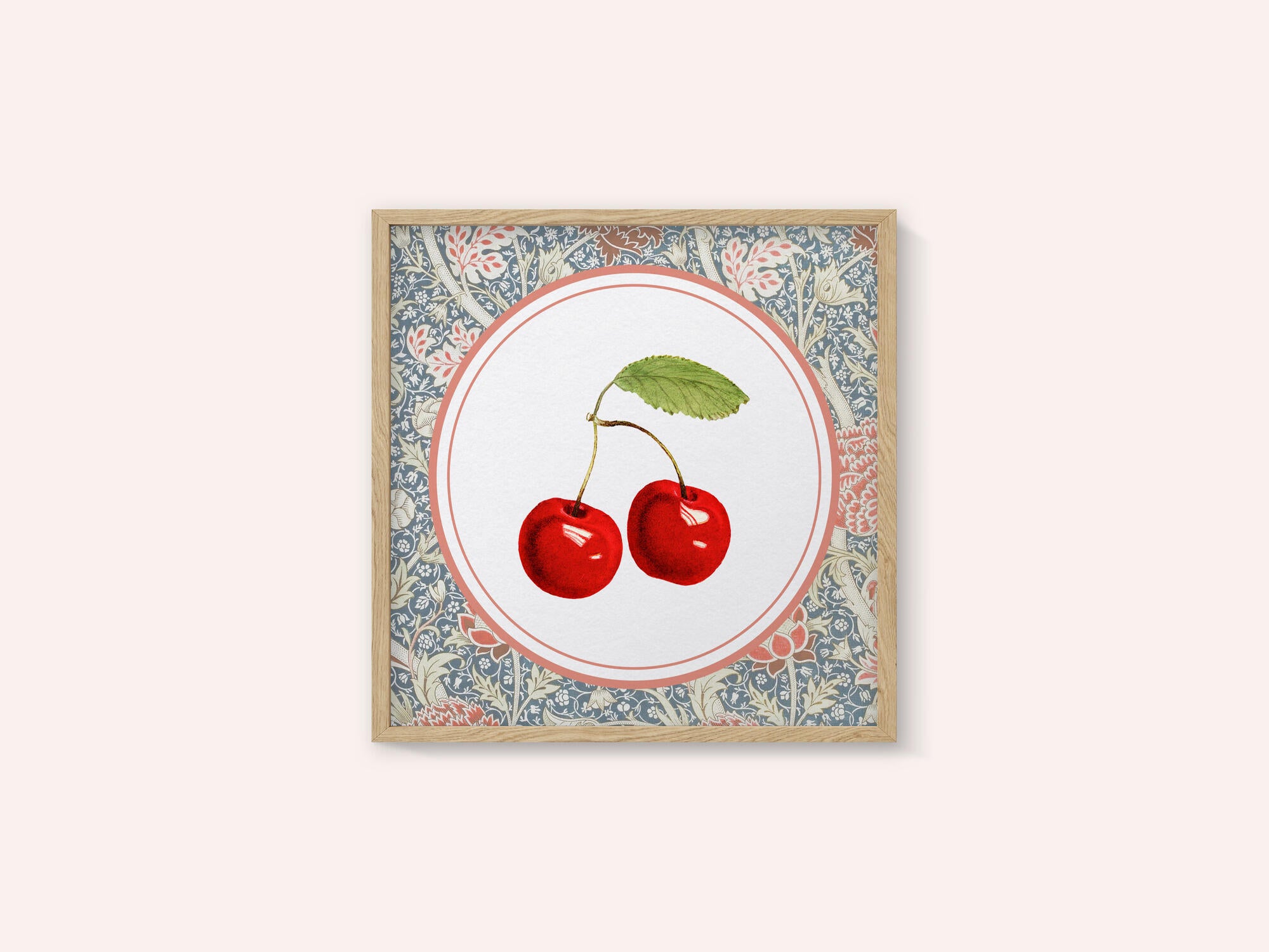 Vintage Cherry Botanical Pattern