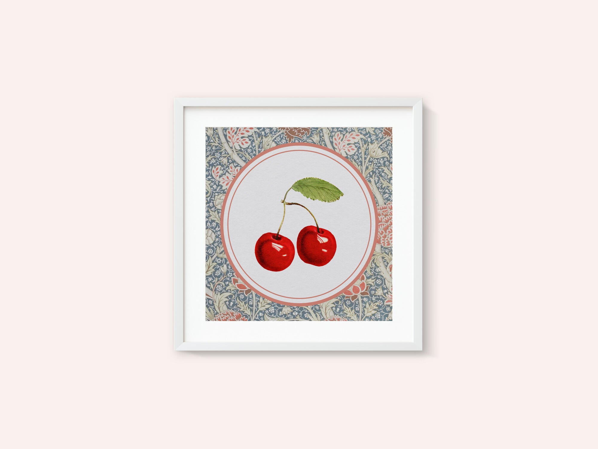 Vintage Cherry Botanical Pattern