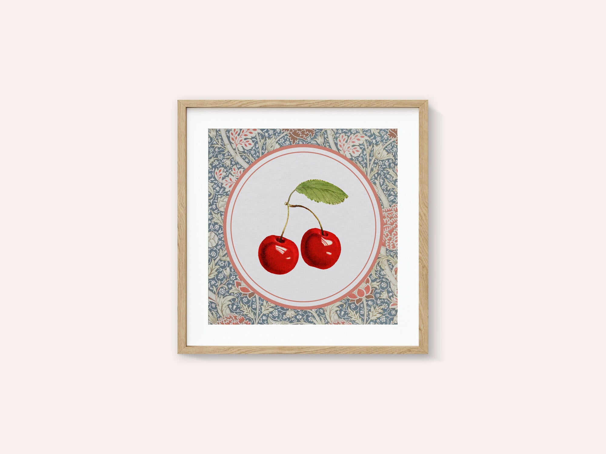 Vintage Cherry Botanical Pattern