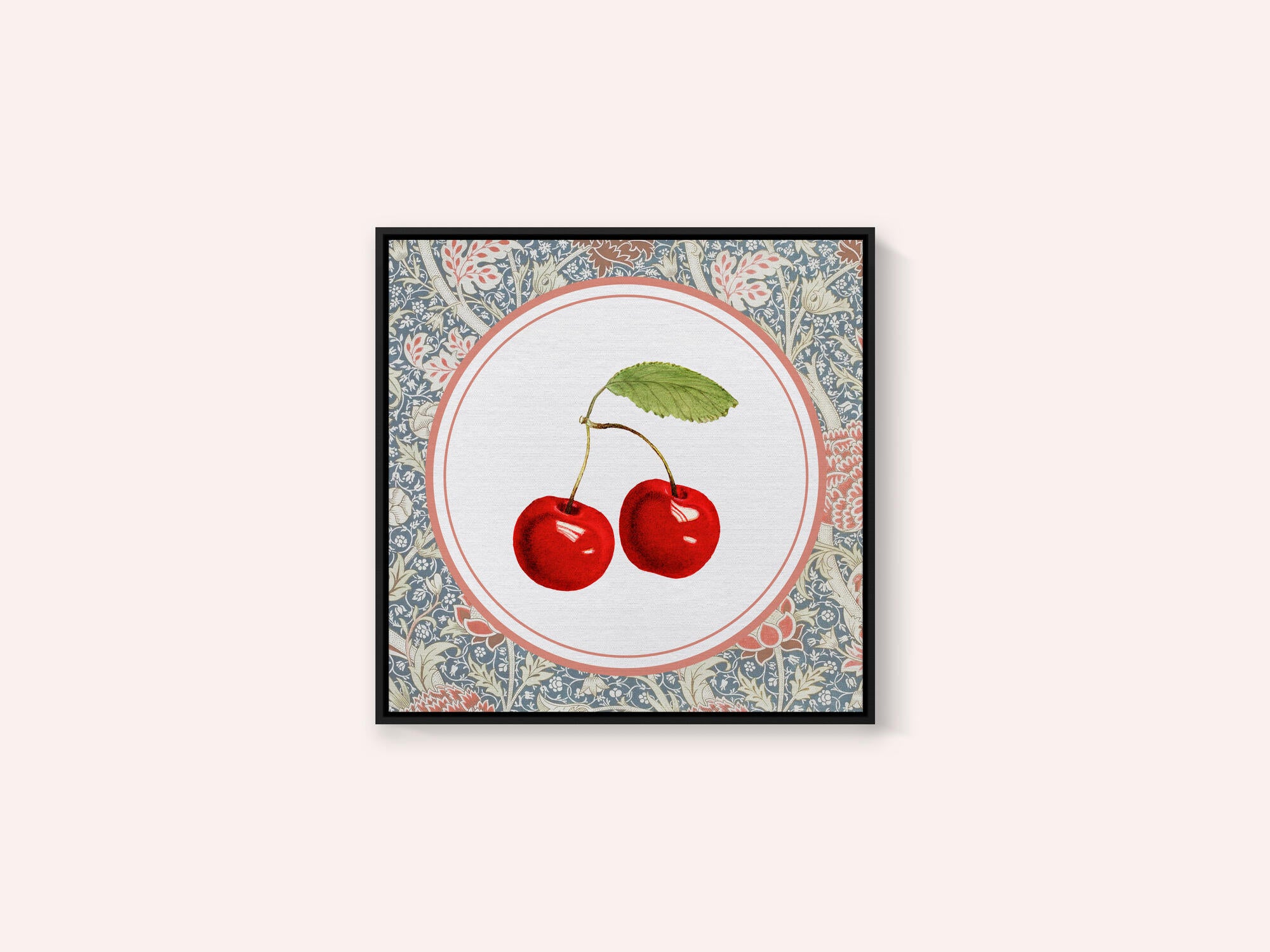Vintage Cherry Botanical Pattern
