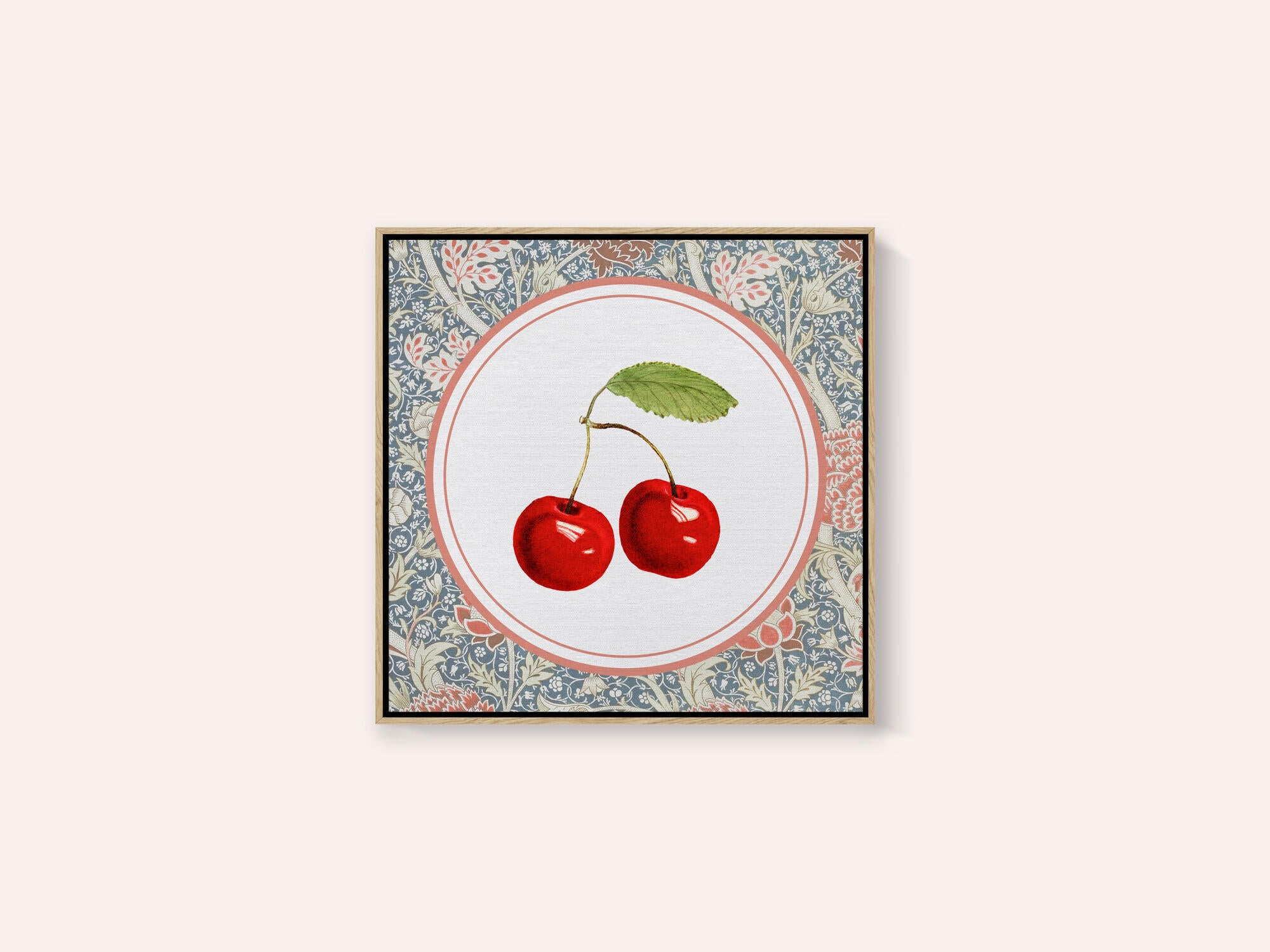 Vintage Cherry Botanical Pattern