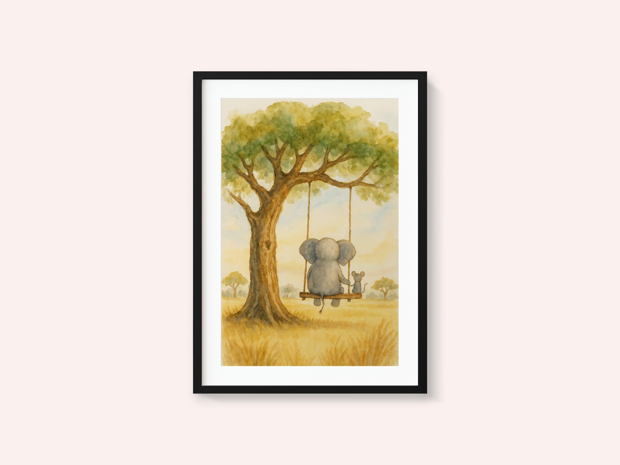 Elephant and Mouse On a Swing