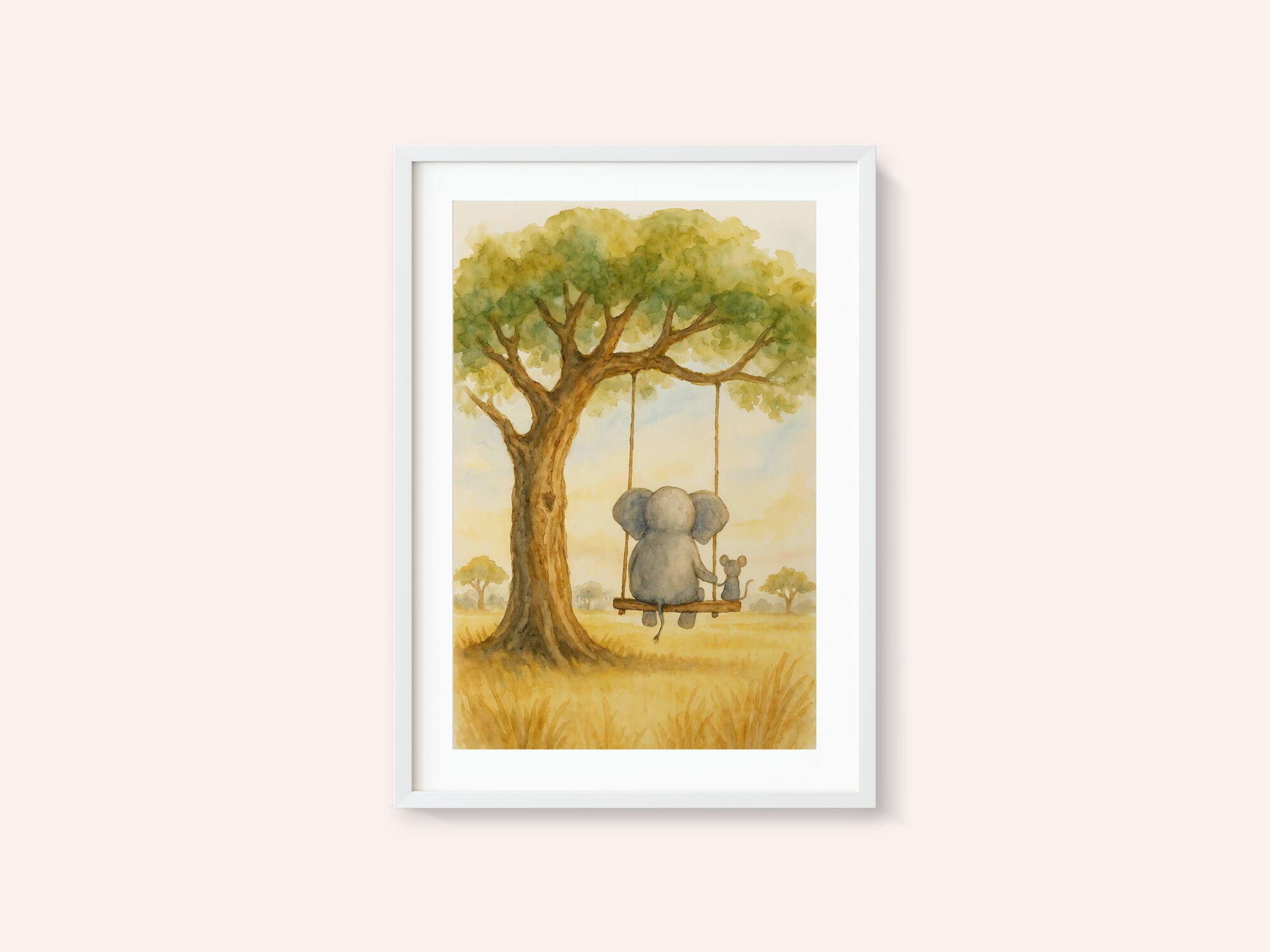 Elephant and Mouse On a Swing