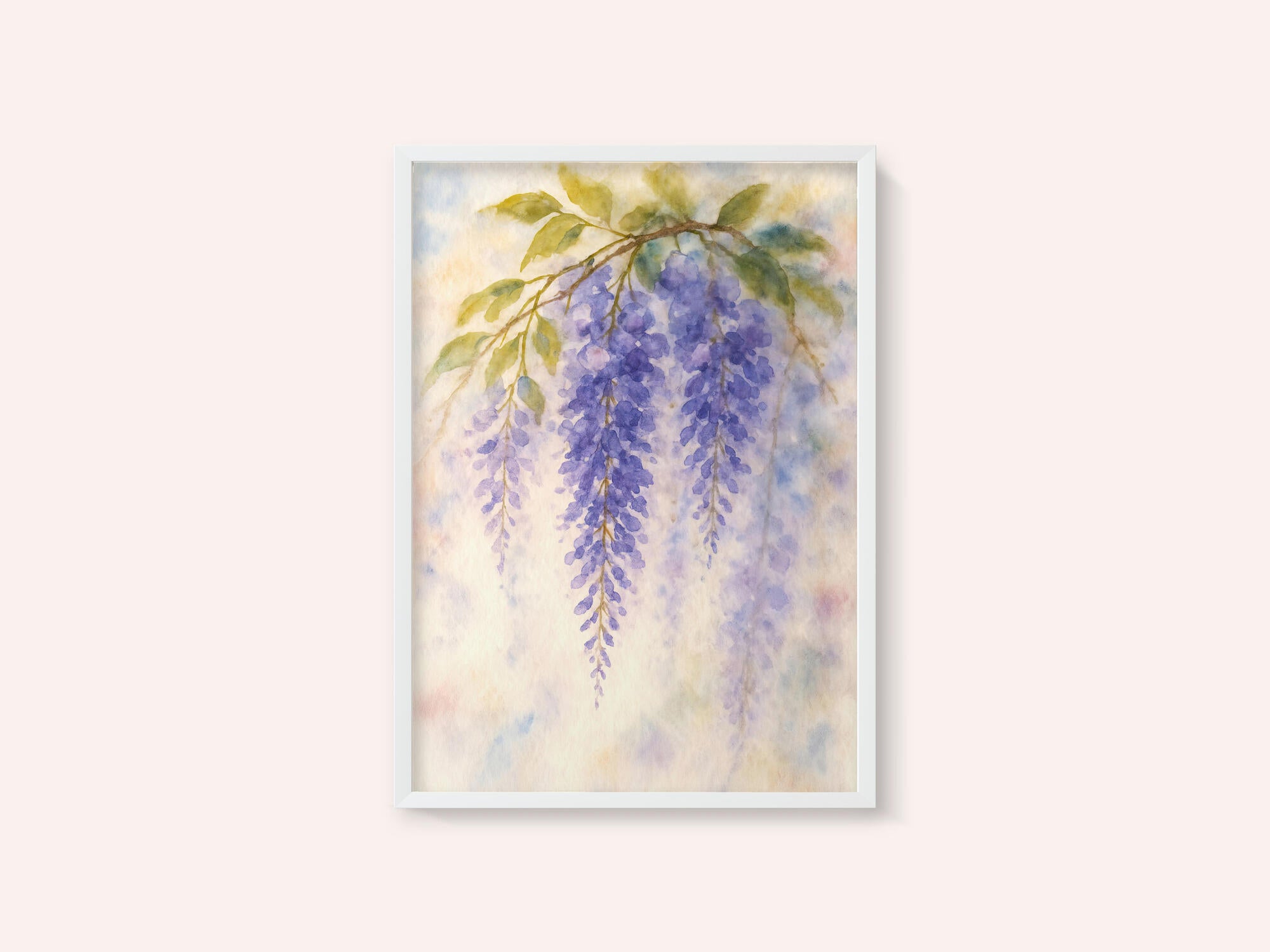 Hanging Wisteria In Soft Pastel Colours