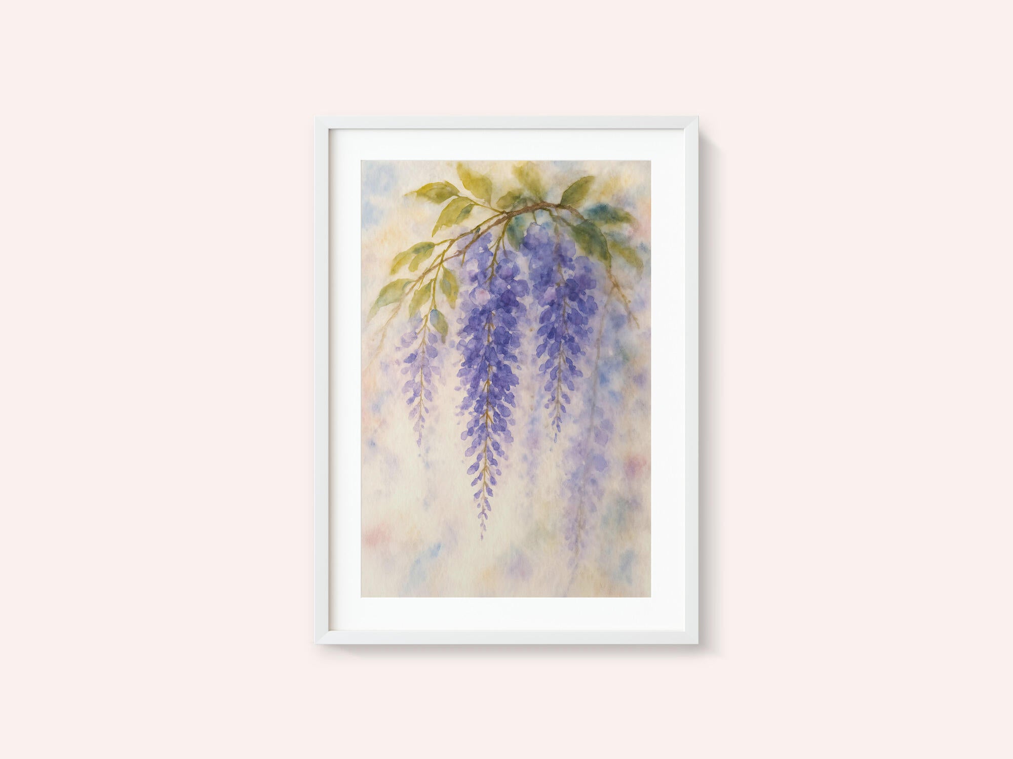 Hanging Wisteria In Soft Pastel Colours