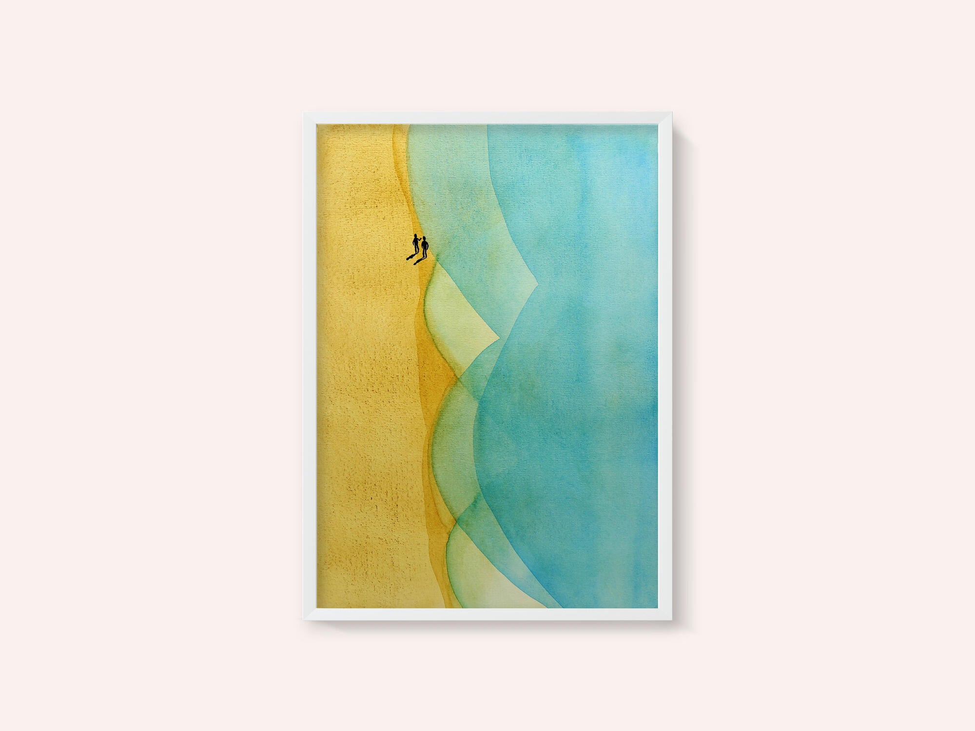 Relaxed Beach Walk Along the Sea