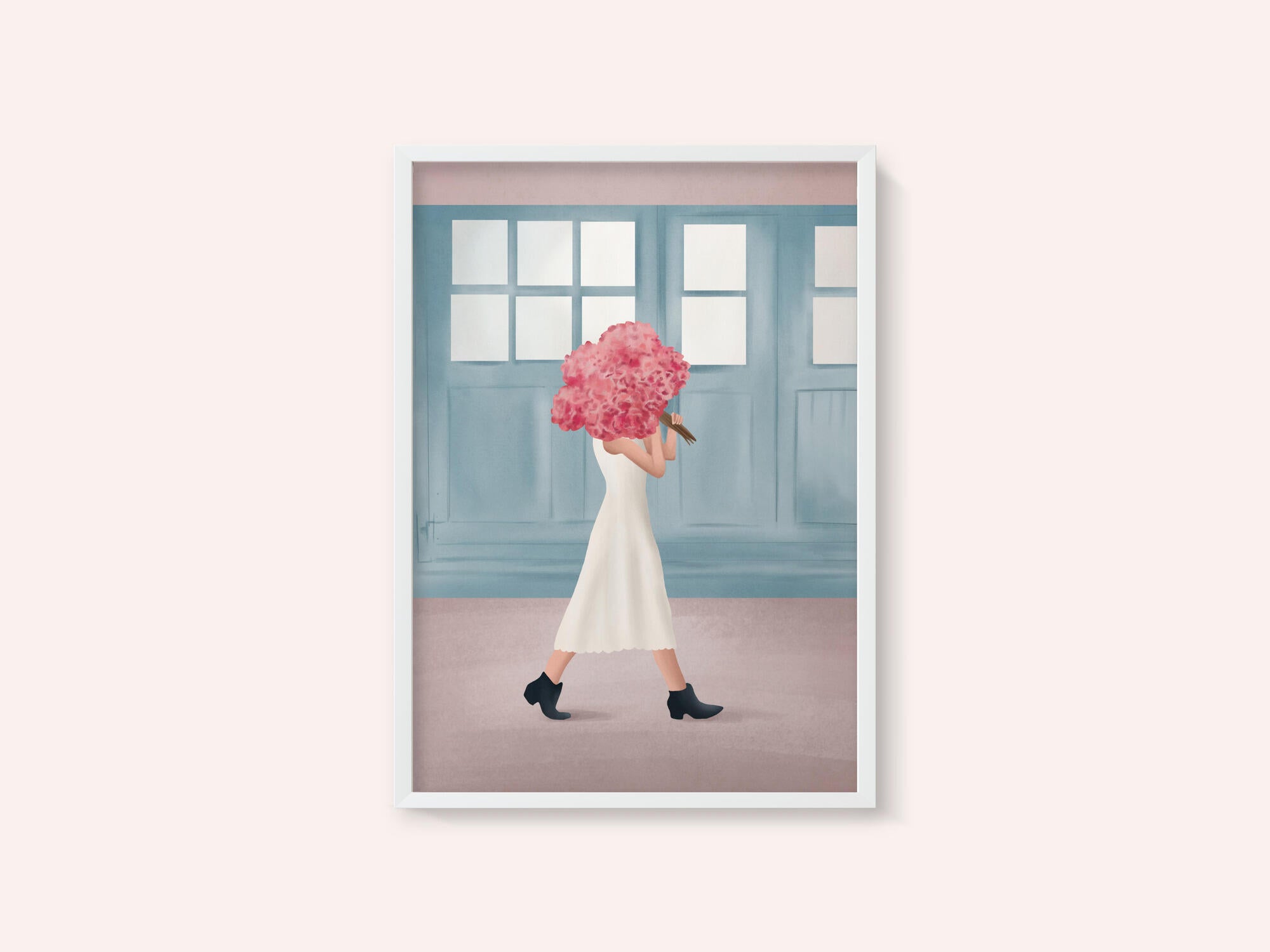 Elegant Walk With Flowers