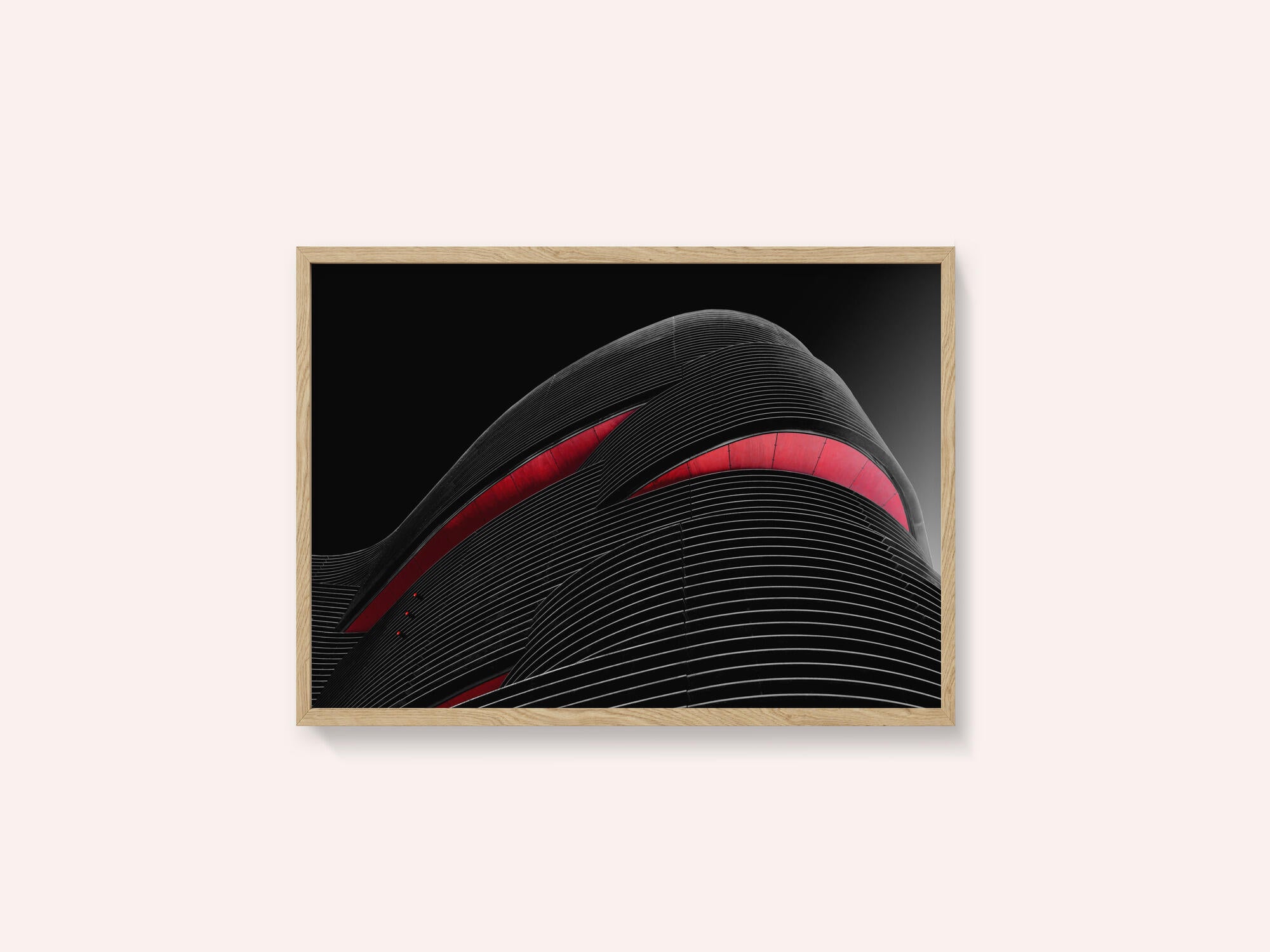 Sleek Red Architectural Curves