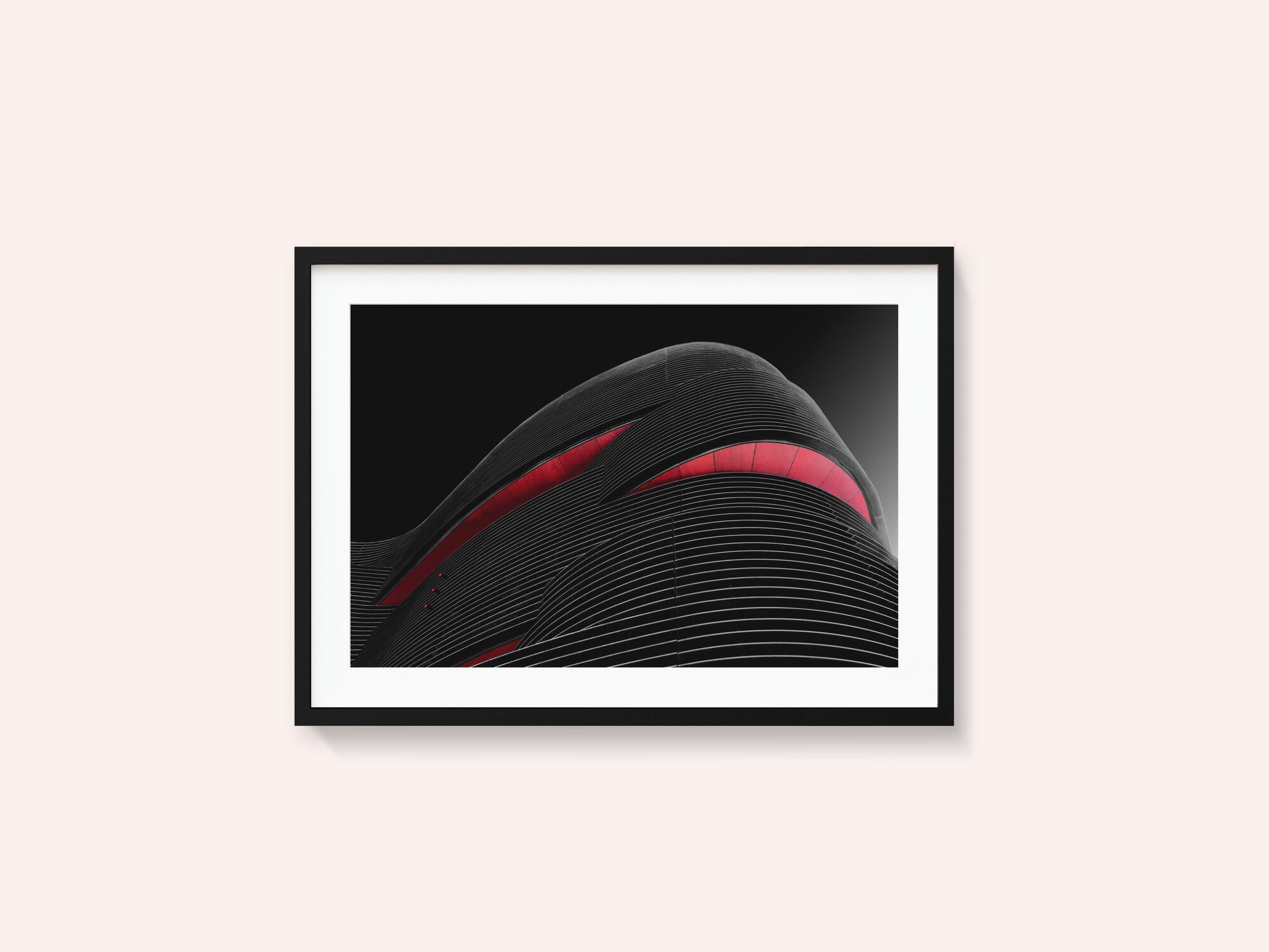 Sleek Red Architectural Curves