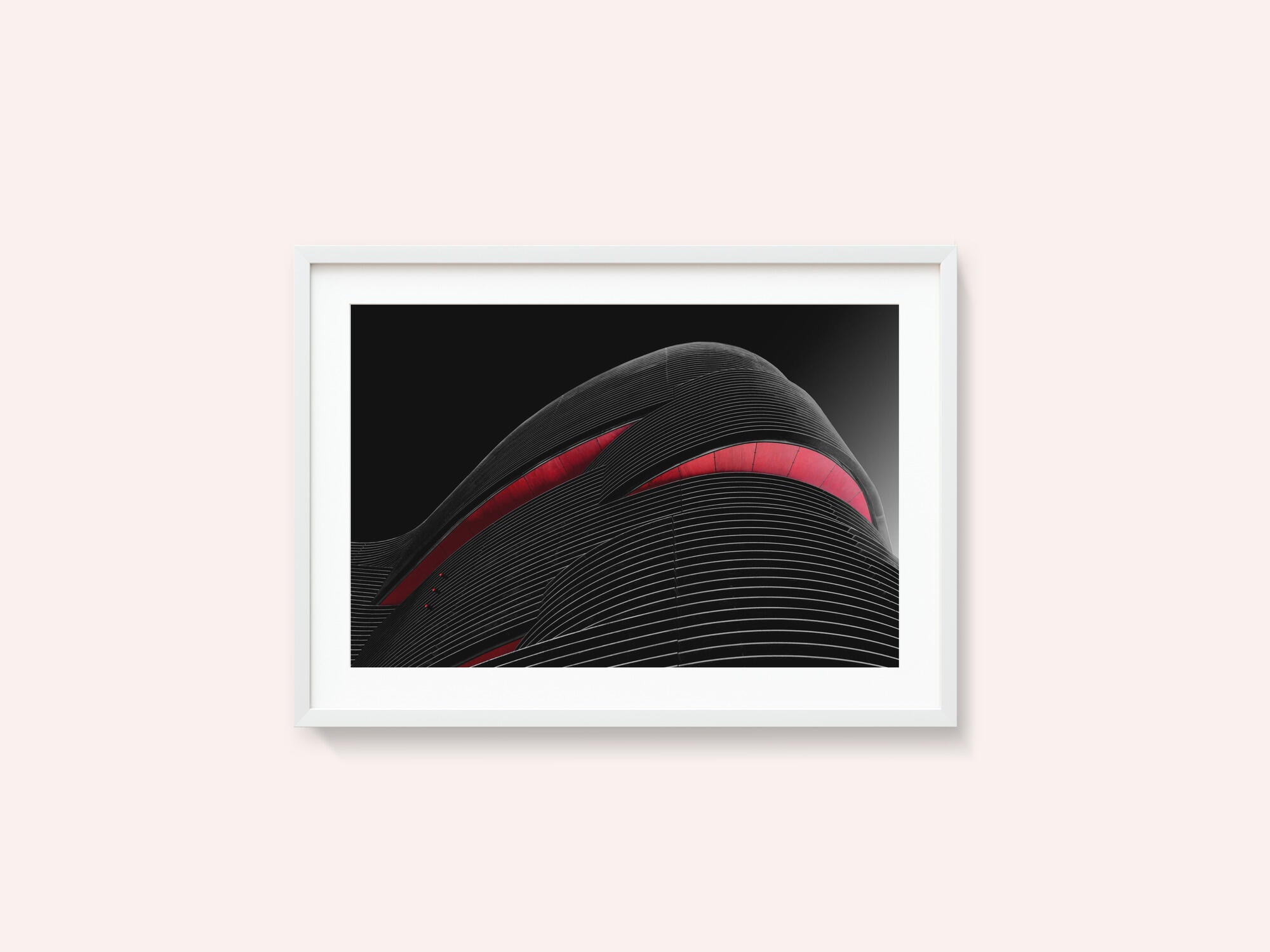 Sleek Red Architectural Curves