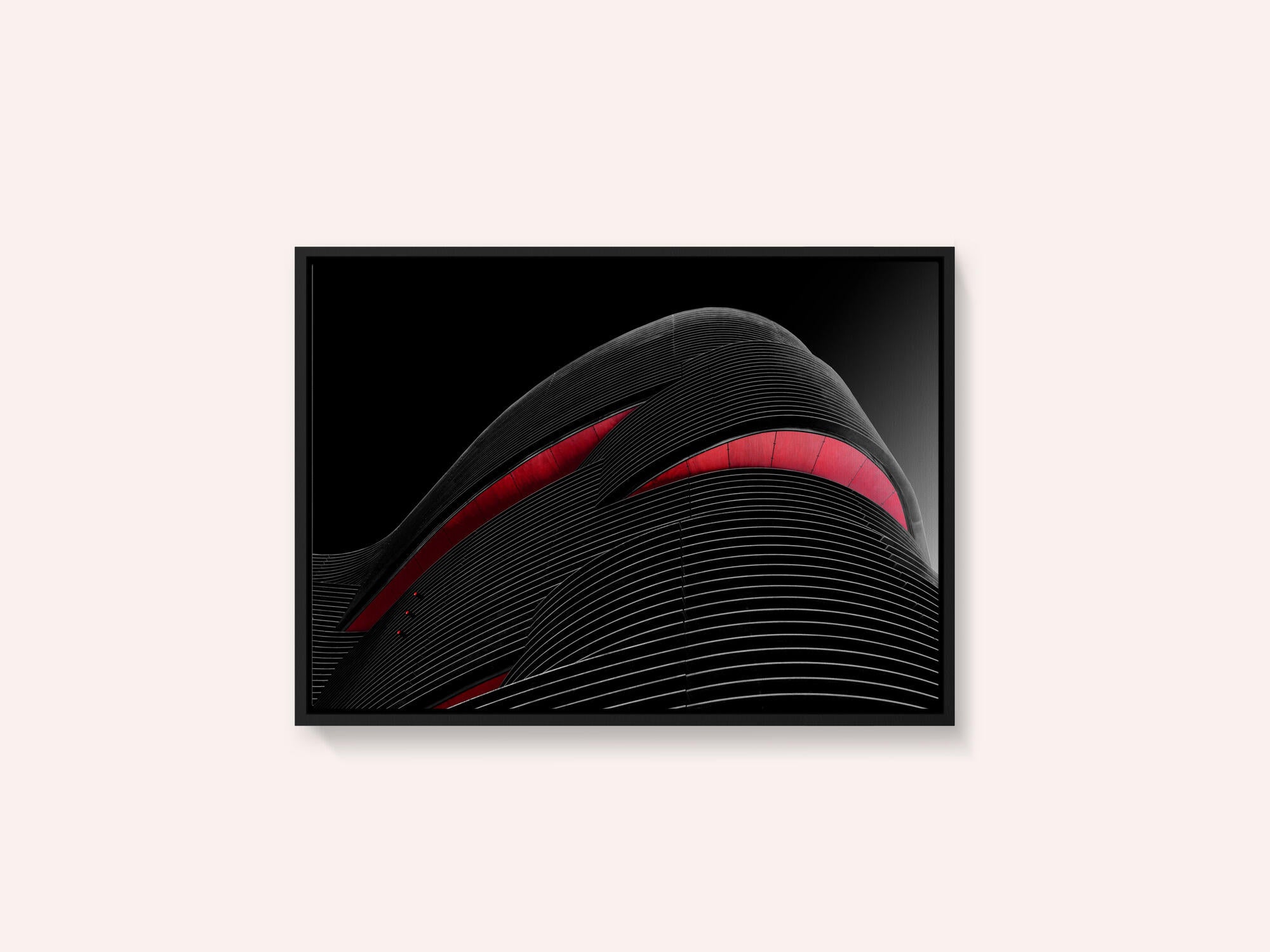 Sleek Red Architectural Curves