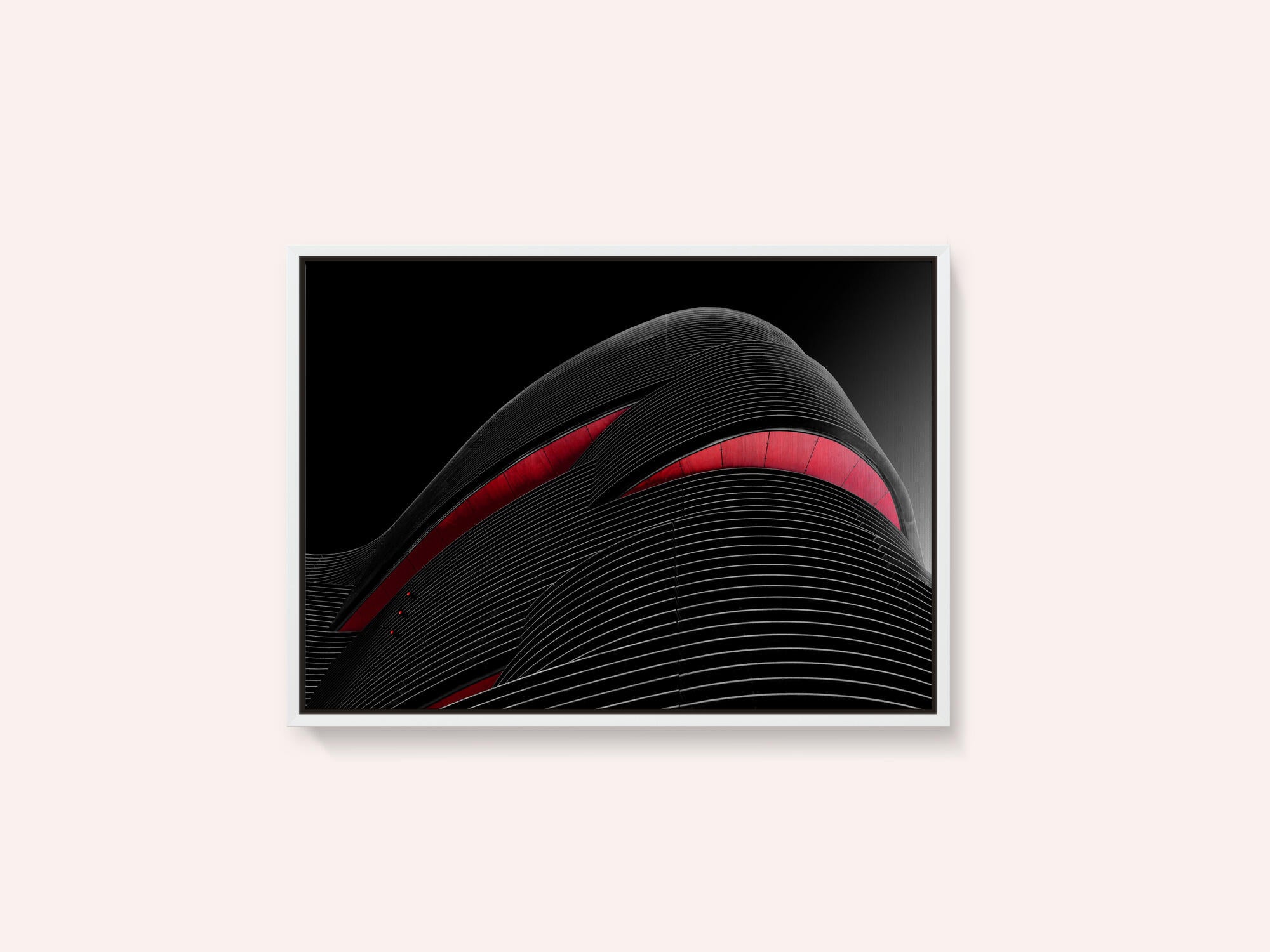 Sleek Red Architectural Curves