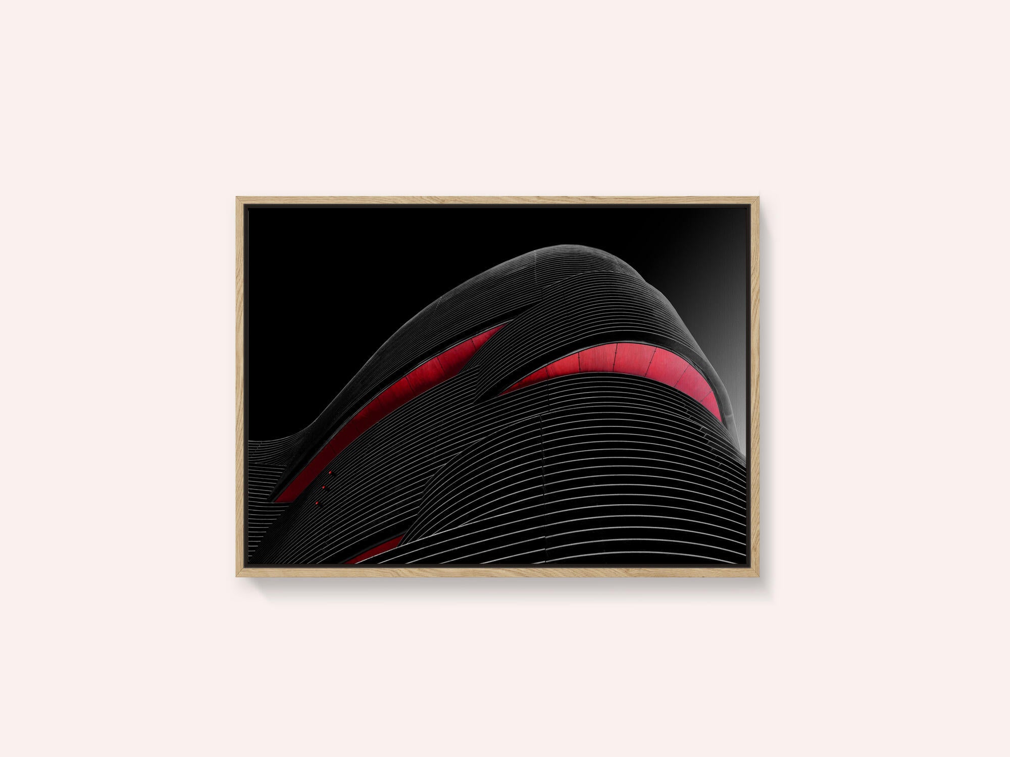 Sleek Red Architectural Curves