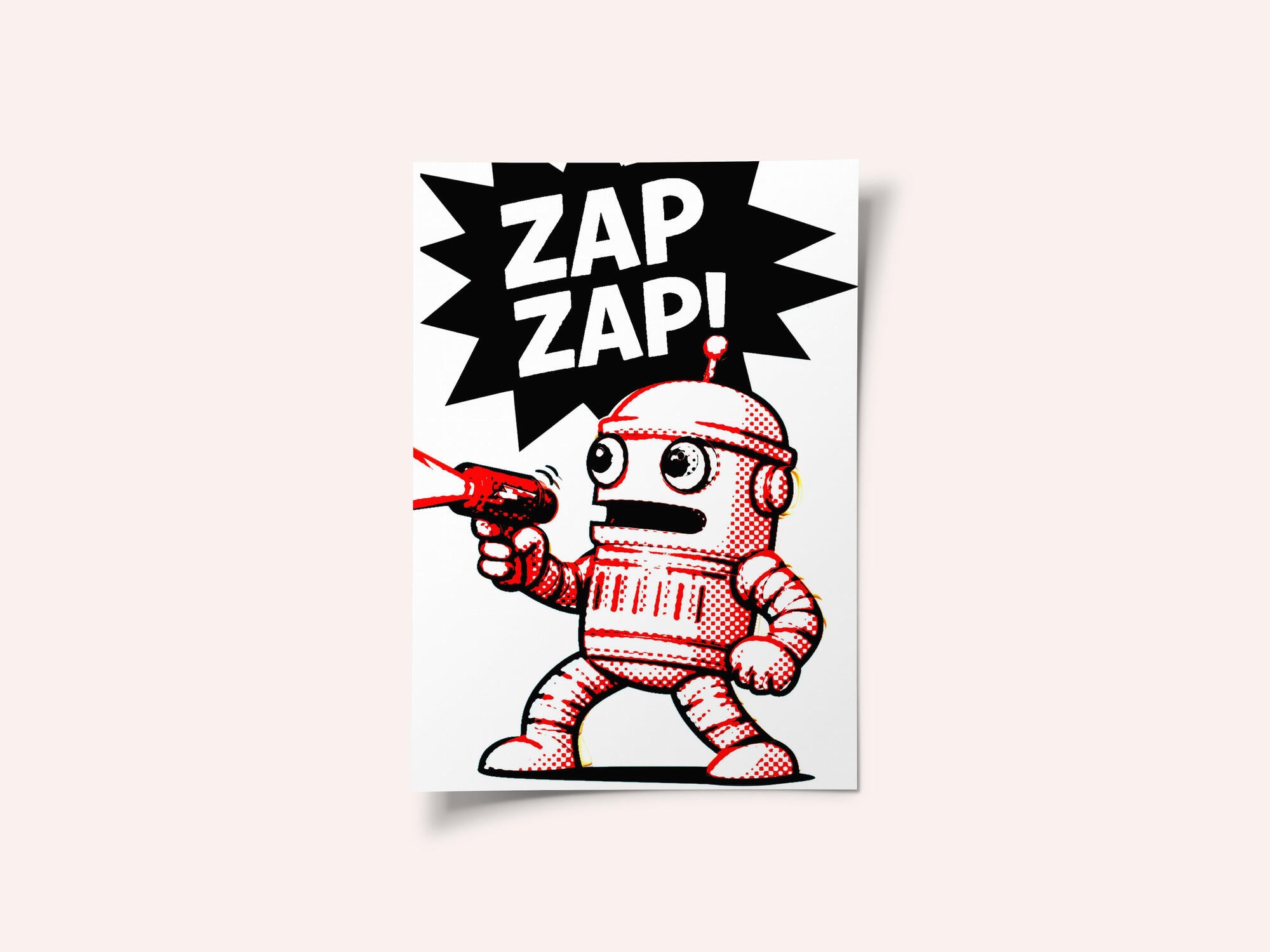 Retro Robot Zap Action