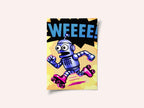 Blue Robot Roller Skates