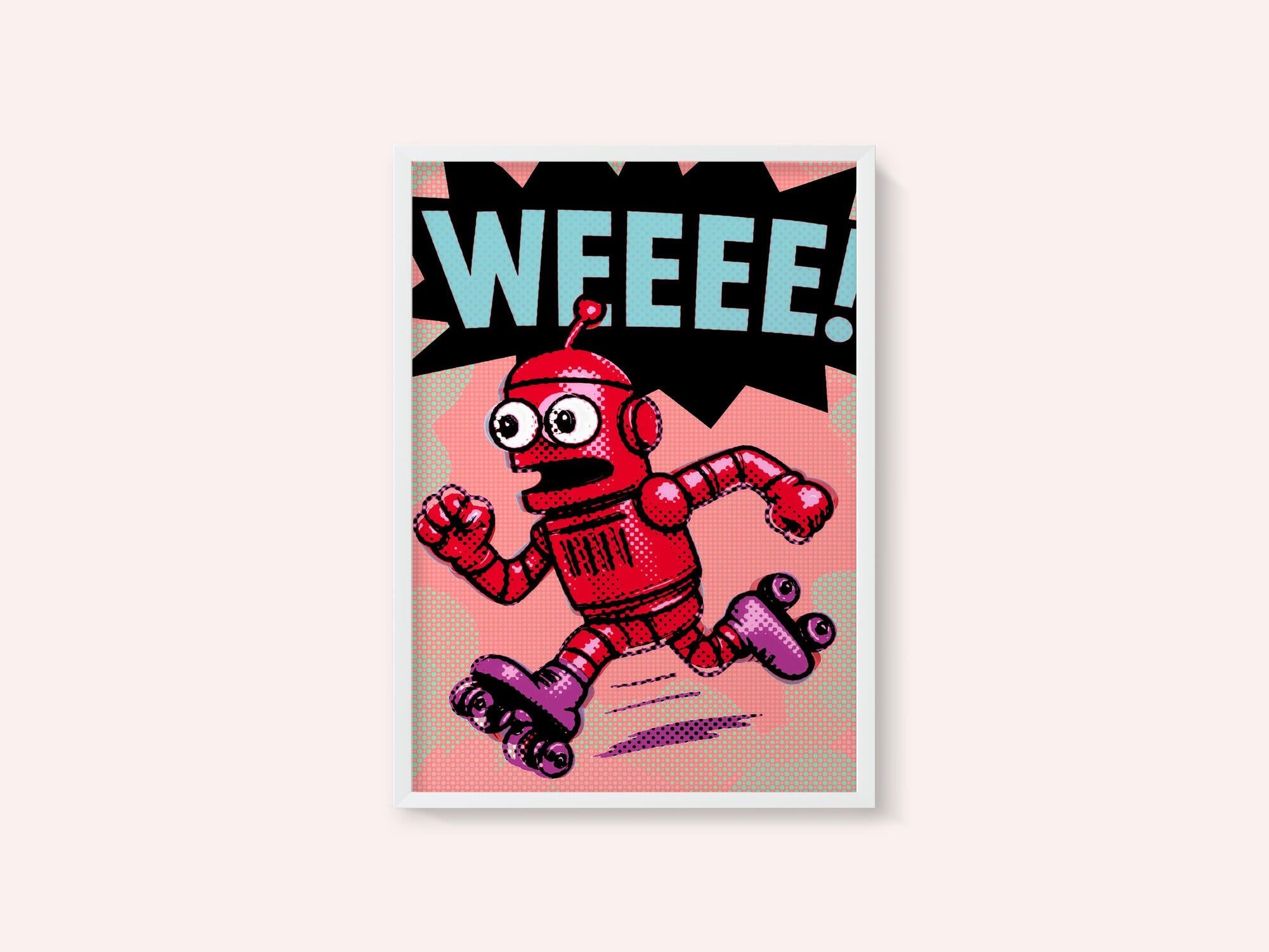 Running Pop Art Robot