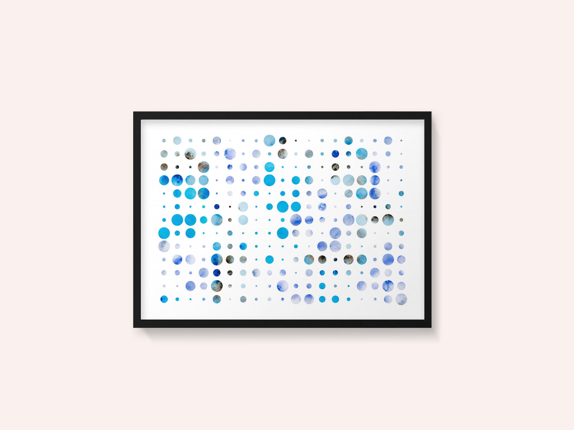 Blue Watercolor Dots