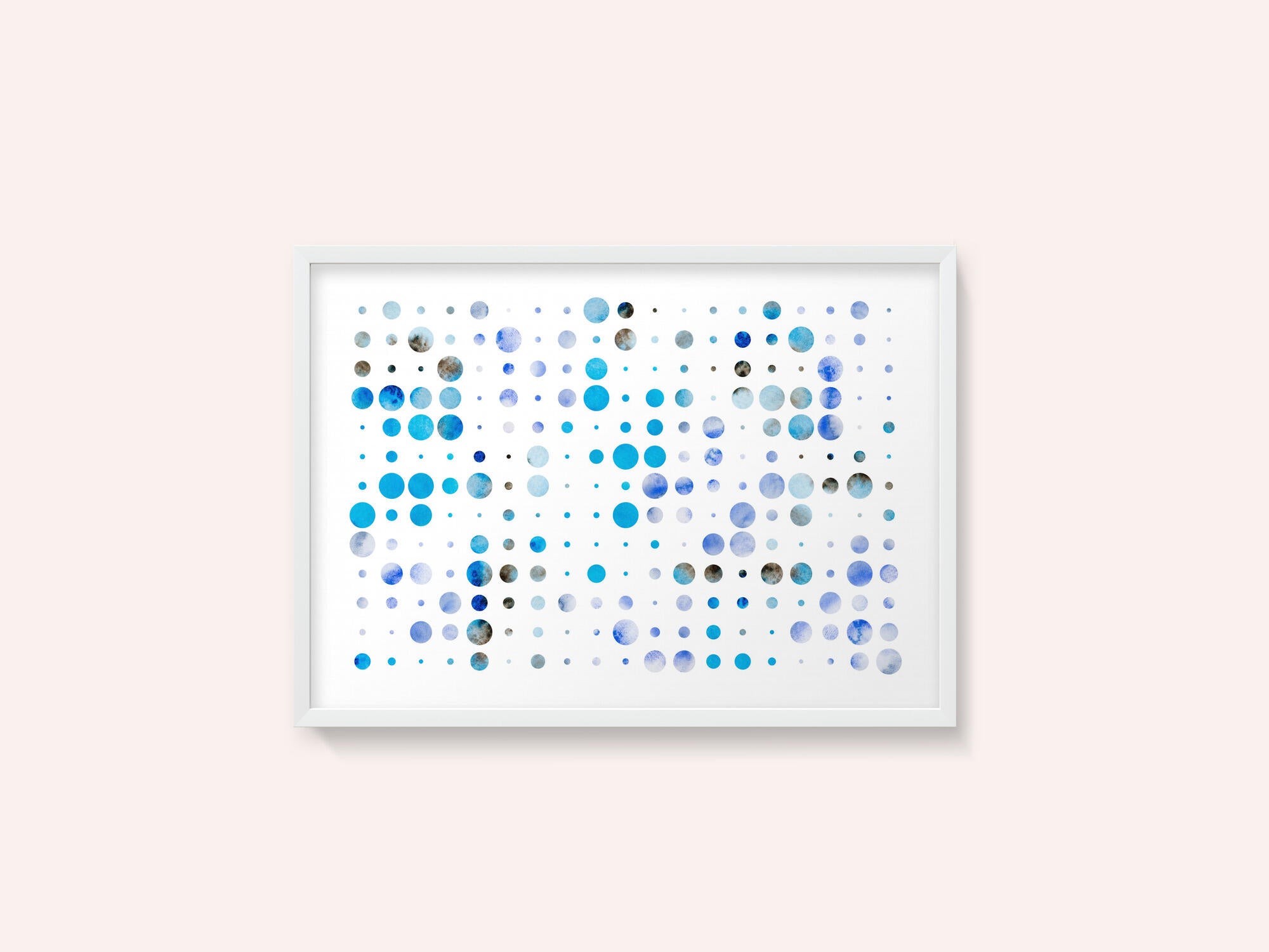 Blue Watercolor Dots