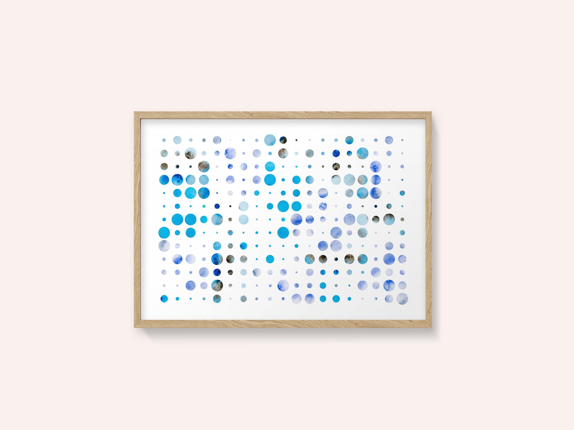 Blue Watercolor Dots