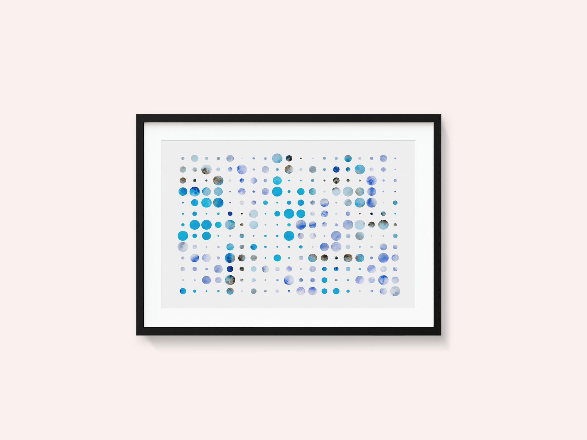 Blue Watercolor Dots