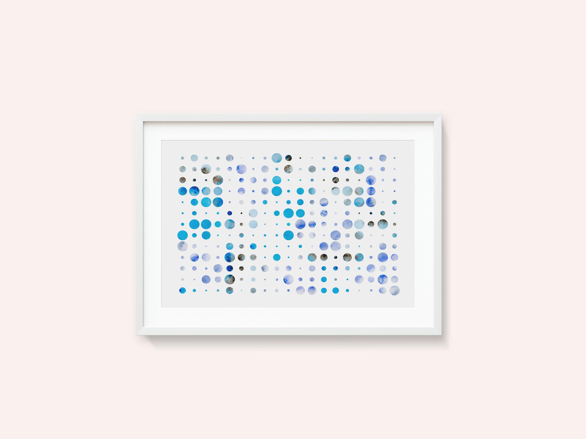 Blue Watercolor Dots