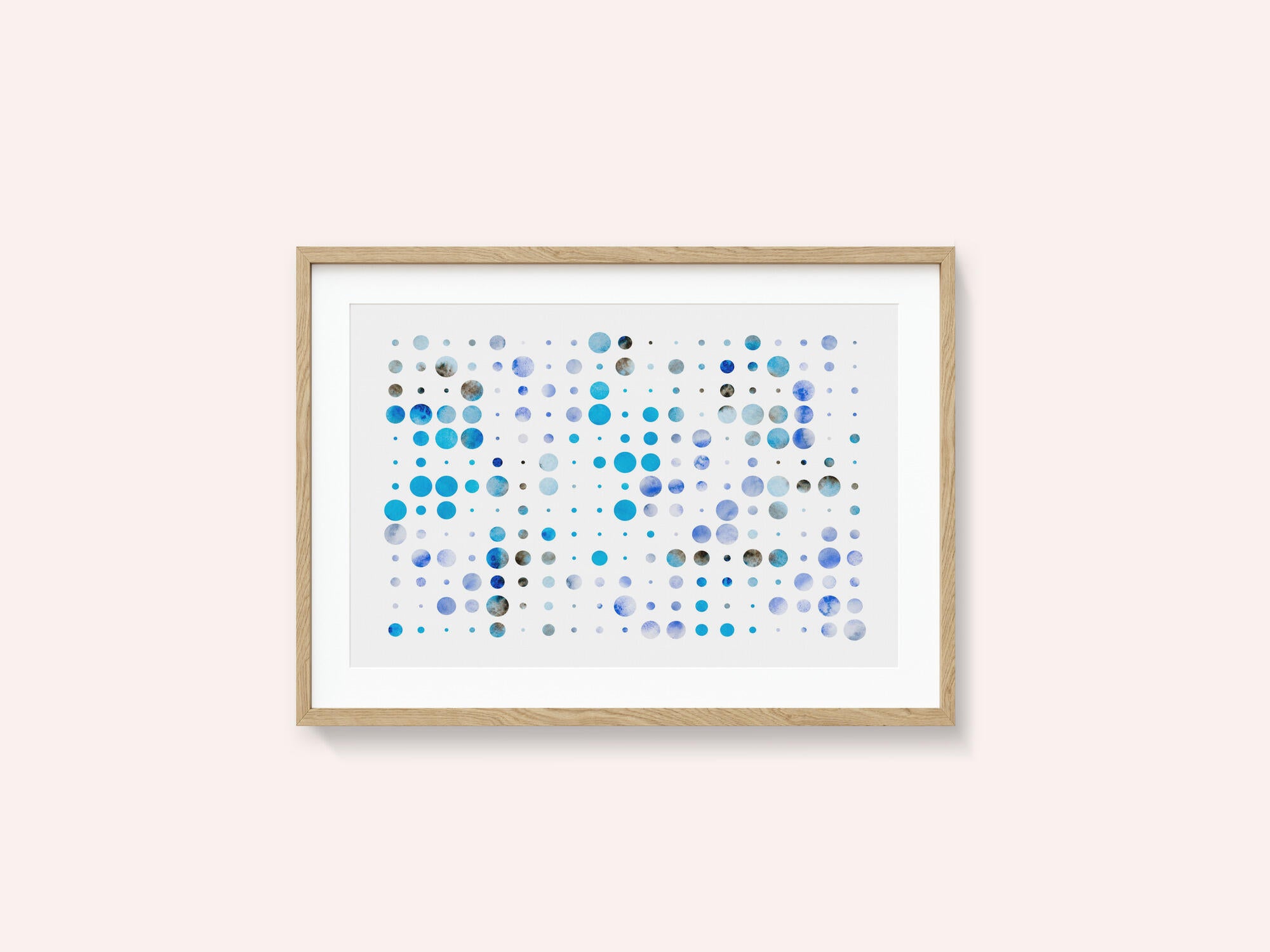 Blue Watercolor Dots