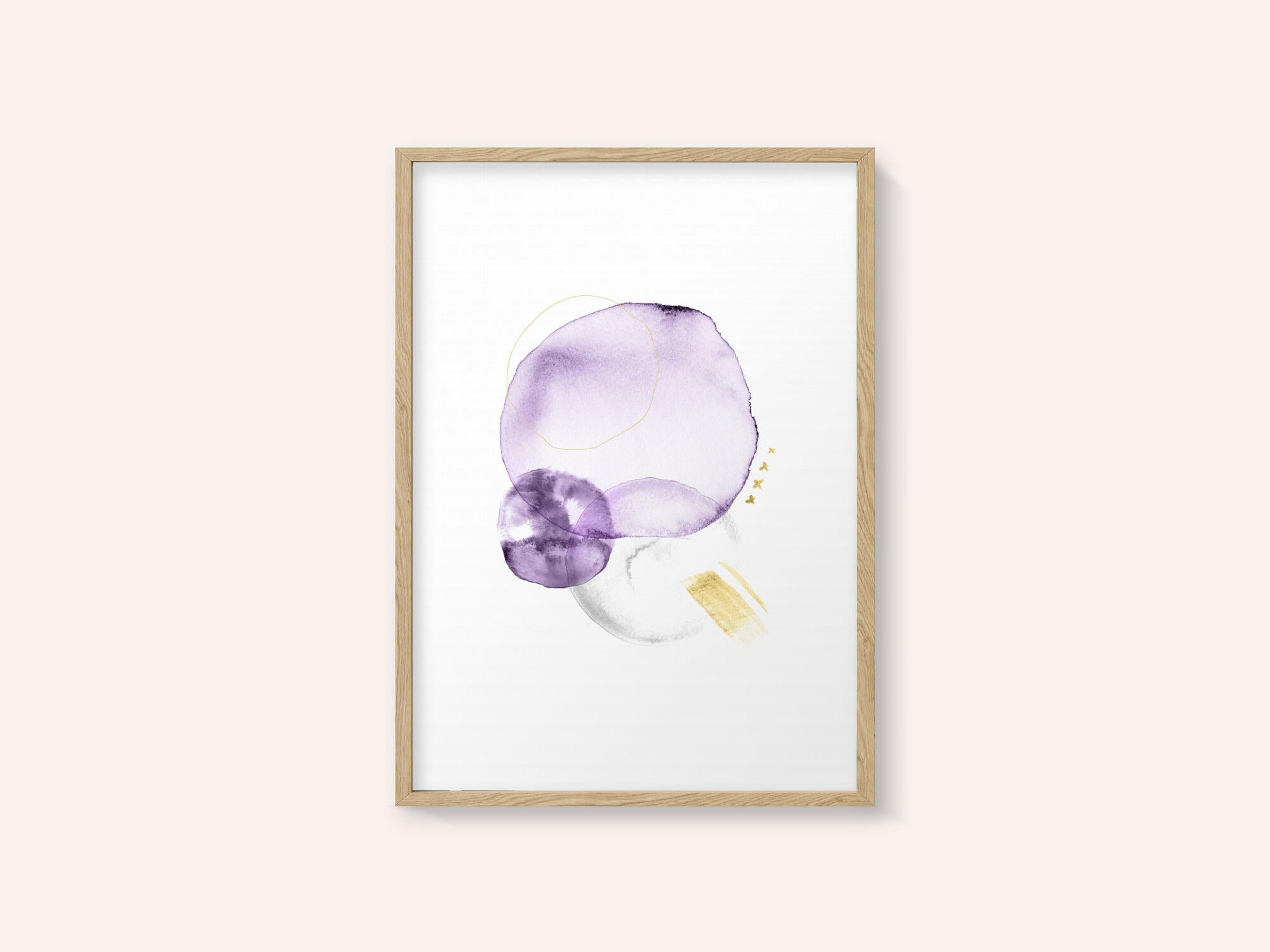 Purple Gold Abstract Shapes