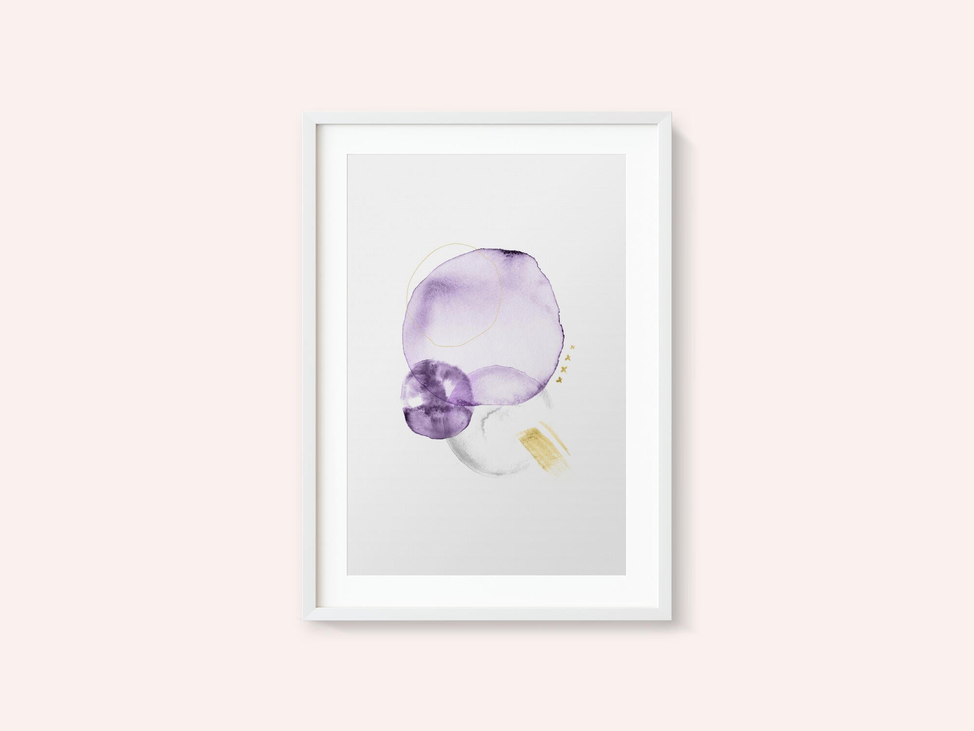 Purple Gold Abstract Shapes