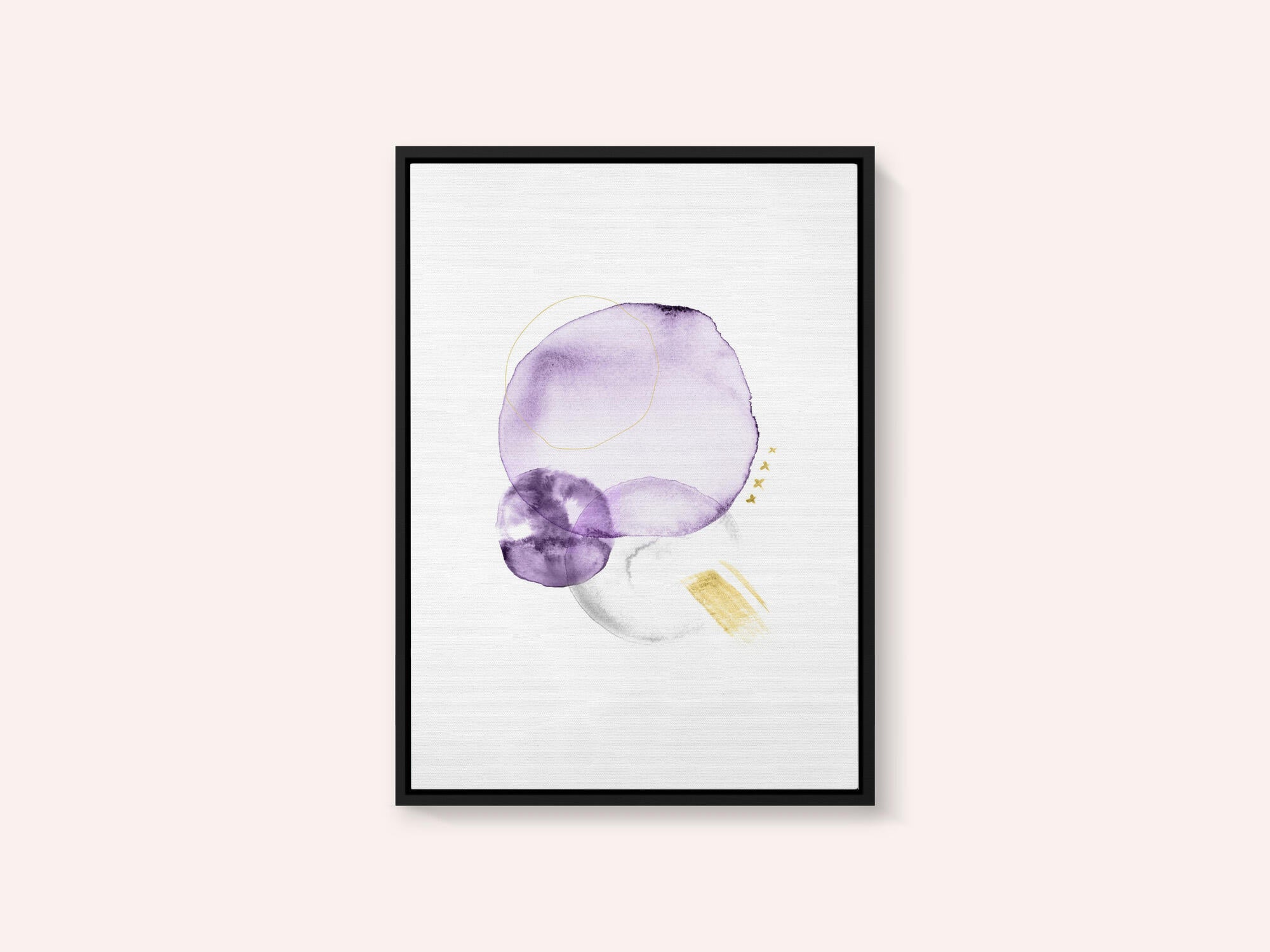 Purple Gold Abstract Shapes