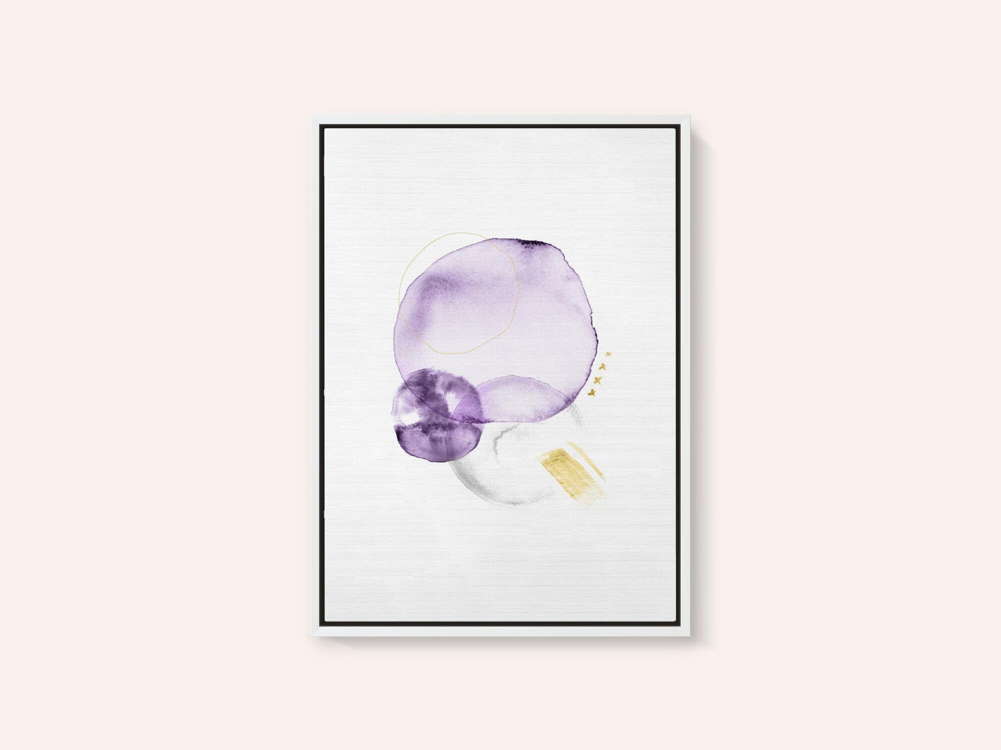 Purple Gold Abstract Shapes