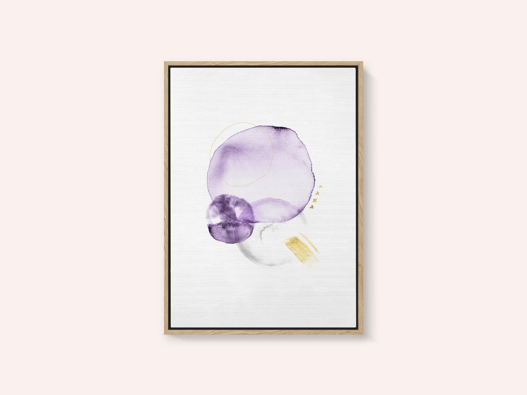 Purple Gold Abstract Shapes