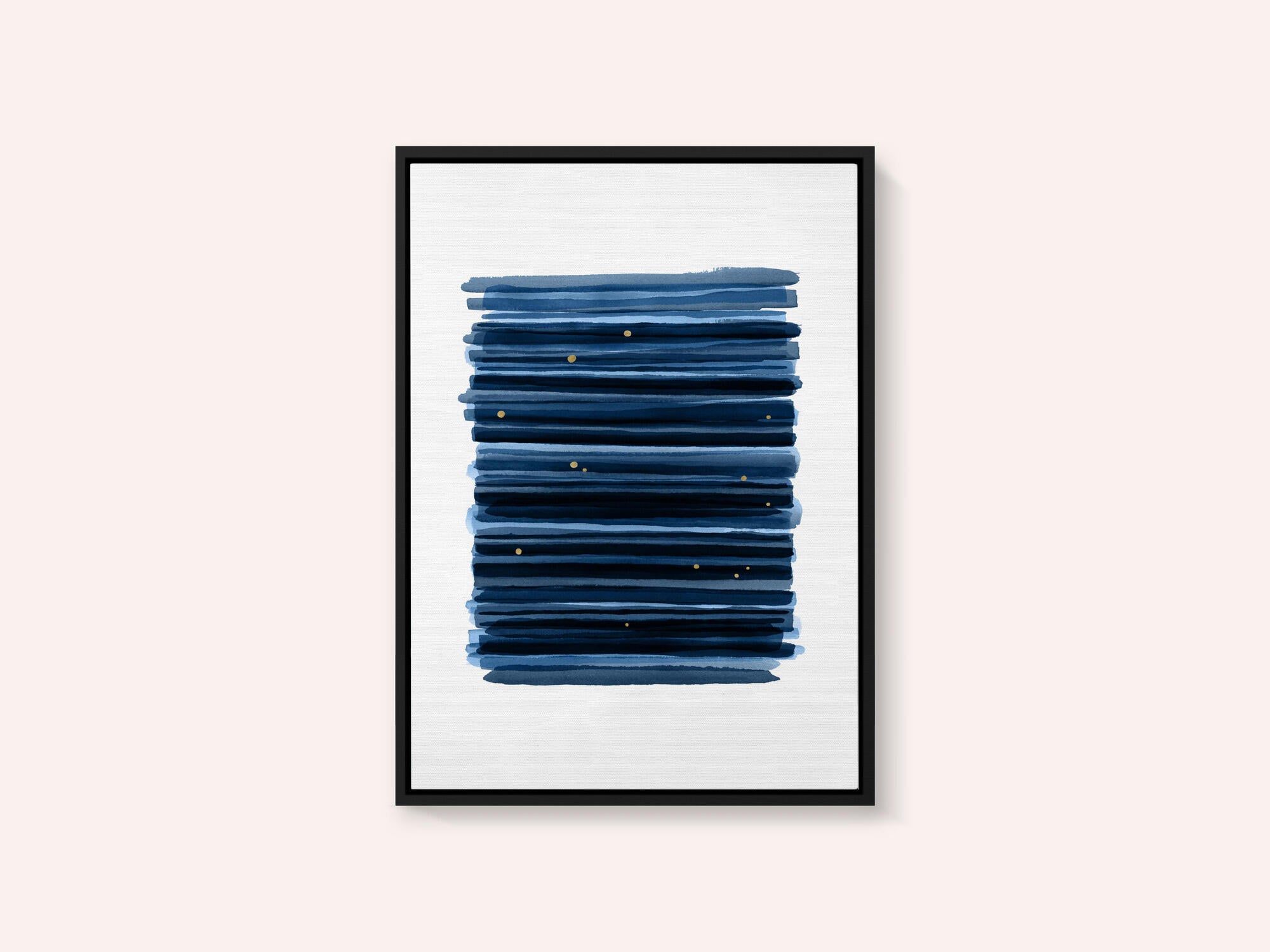 Midnight Blue Gold Strokes