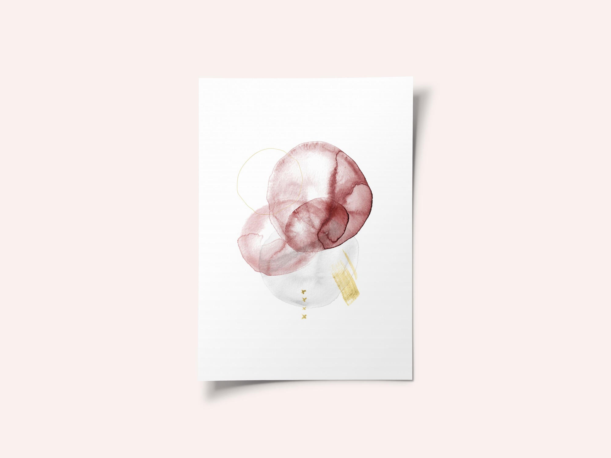 Blush Gold Abstract Flow