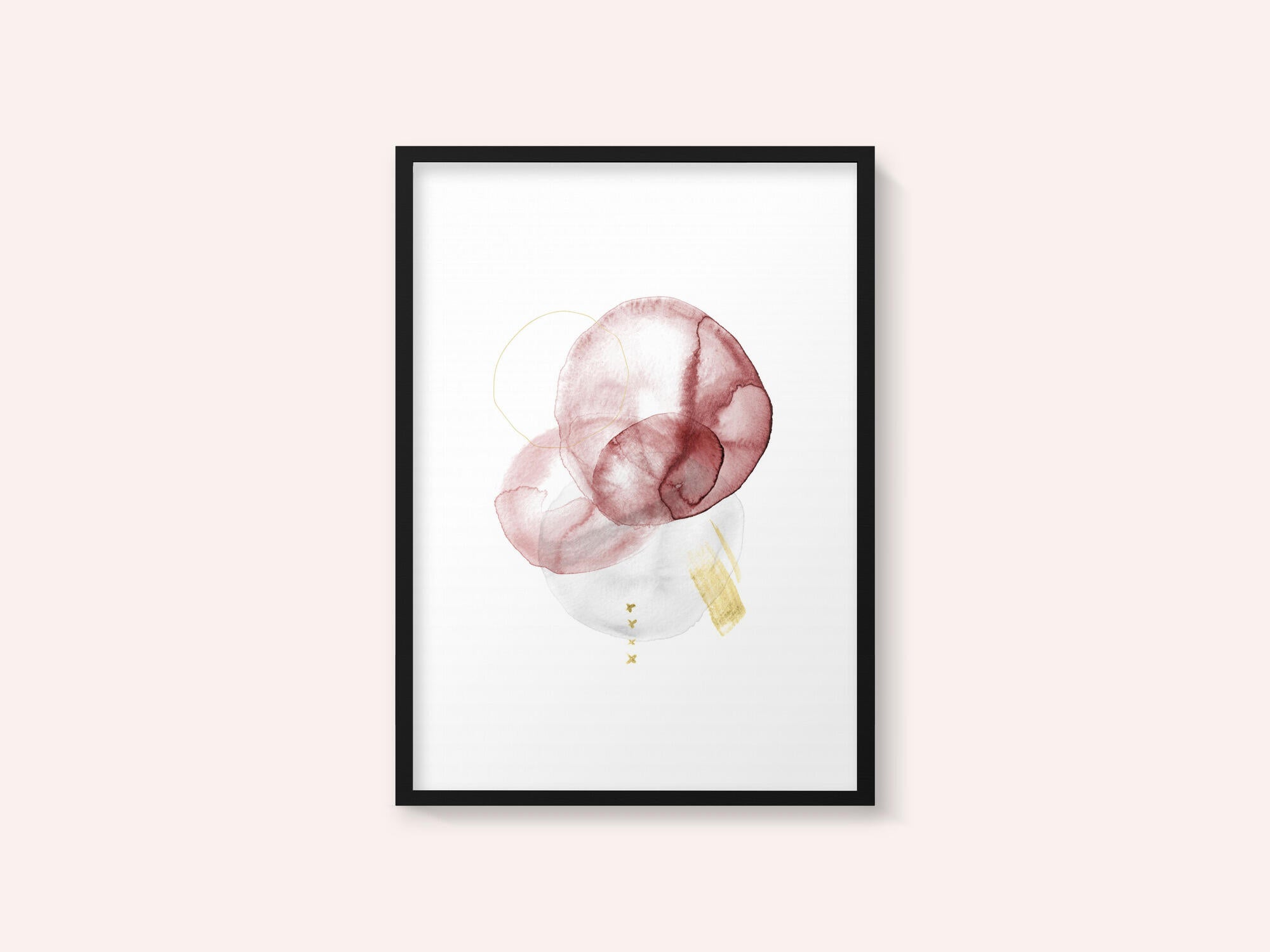 Blush Gold Abstract Flow