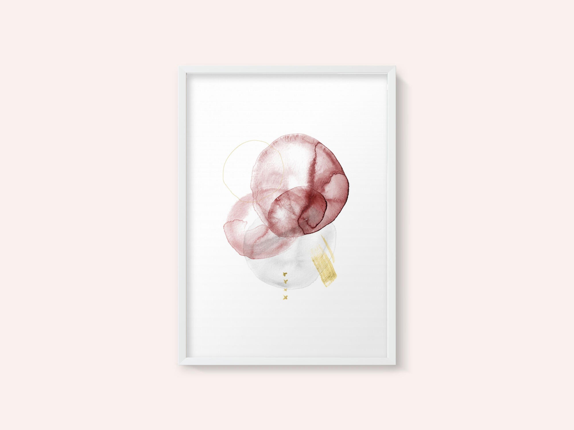 Blush Gold Abstract Flow