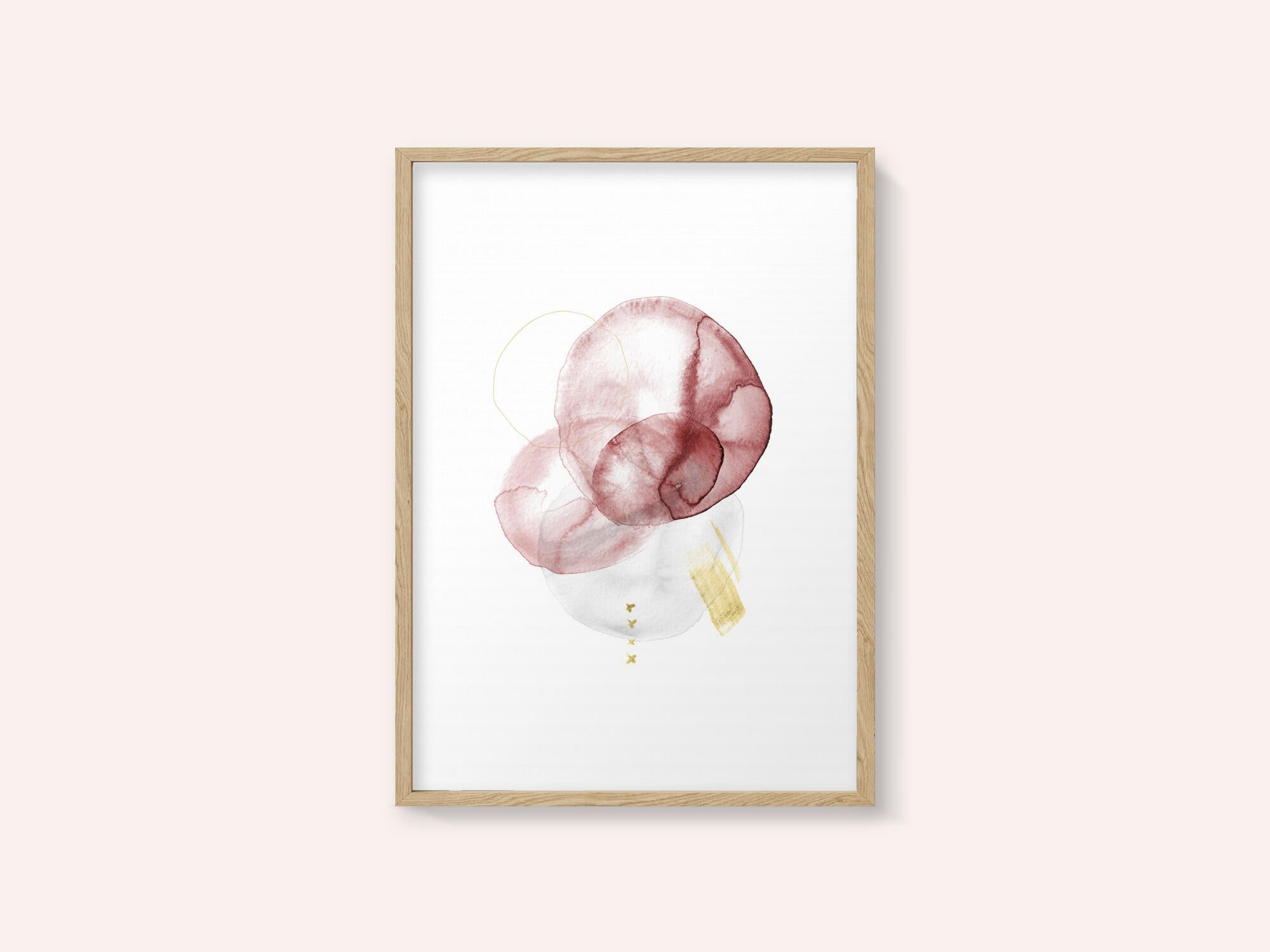 Blush Gold Abstract Flow