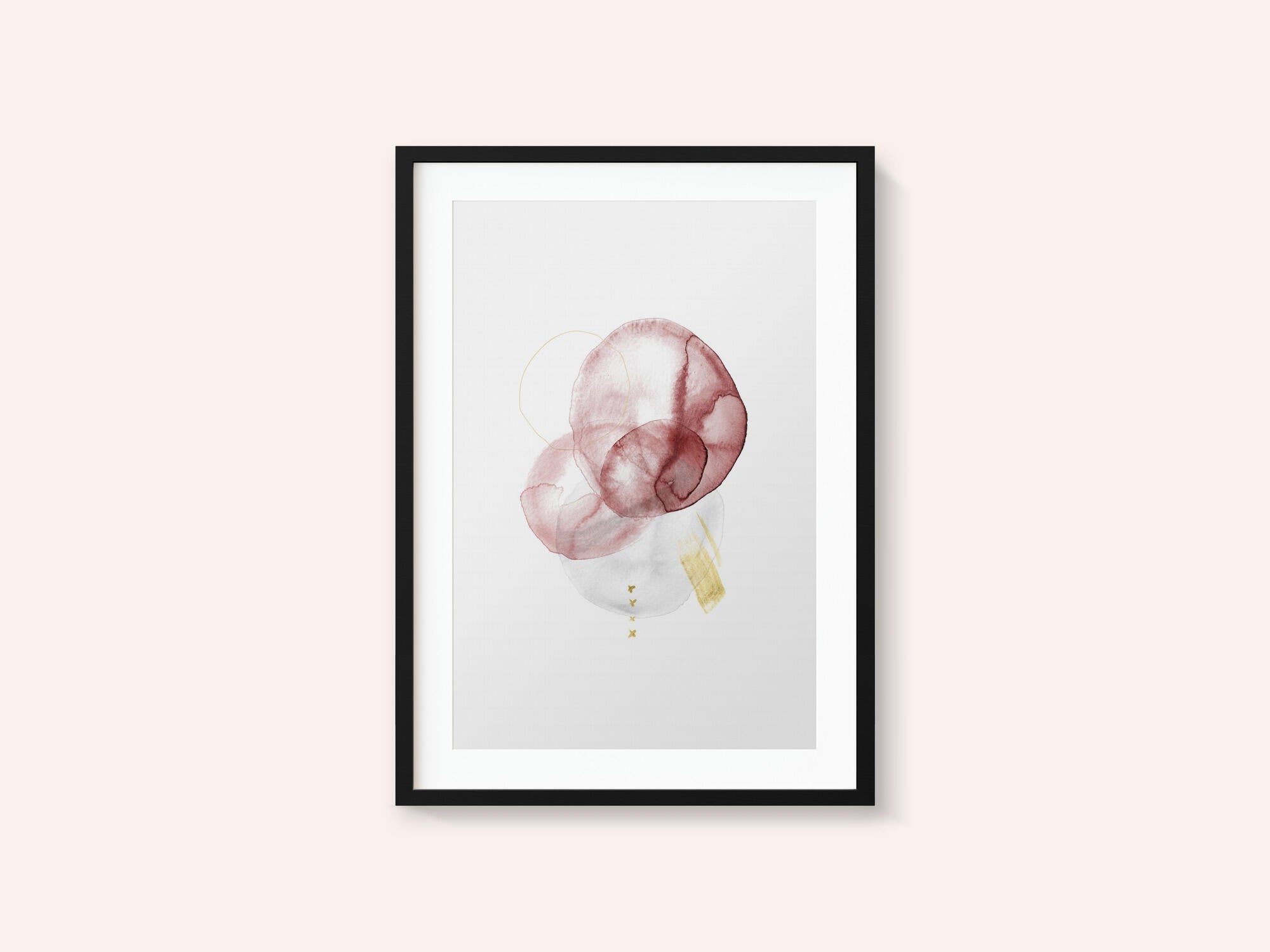 Blush Gold Abstract Flow