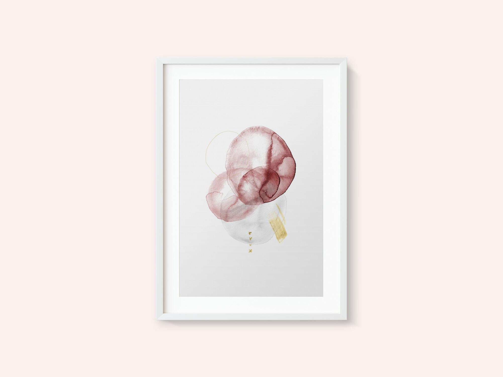 Blush Gold Abstract Flow