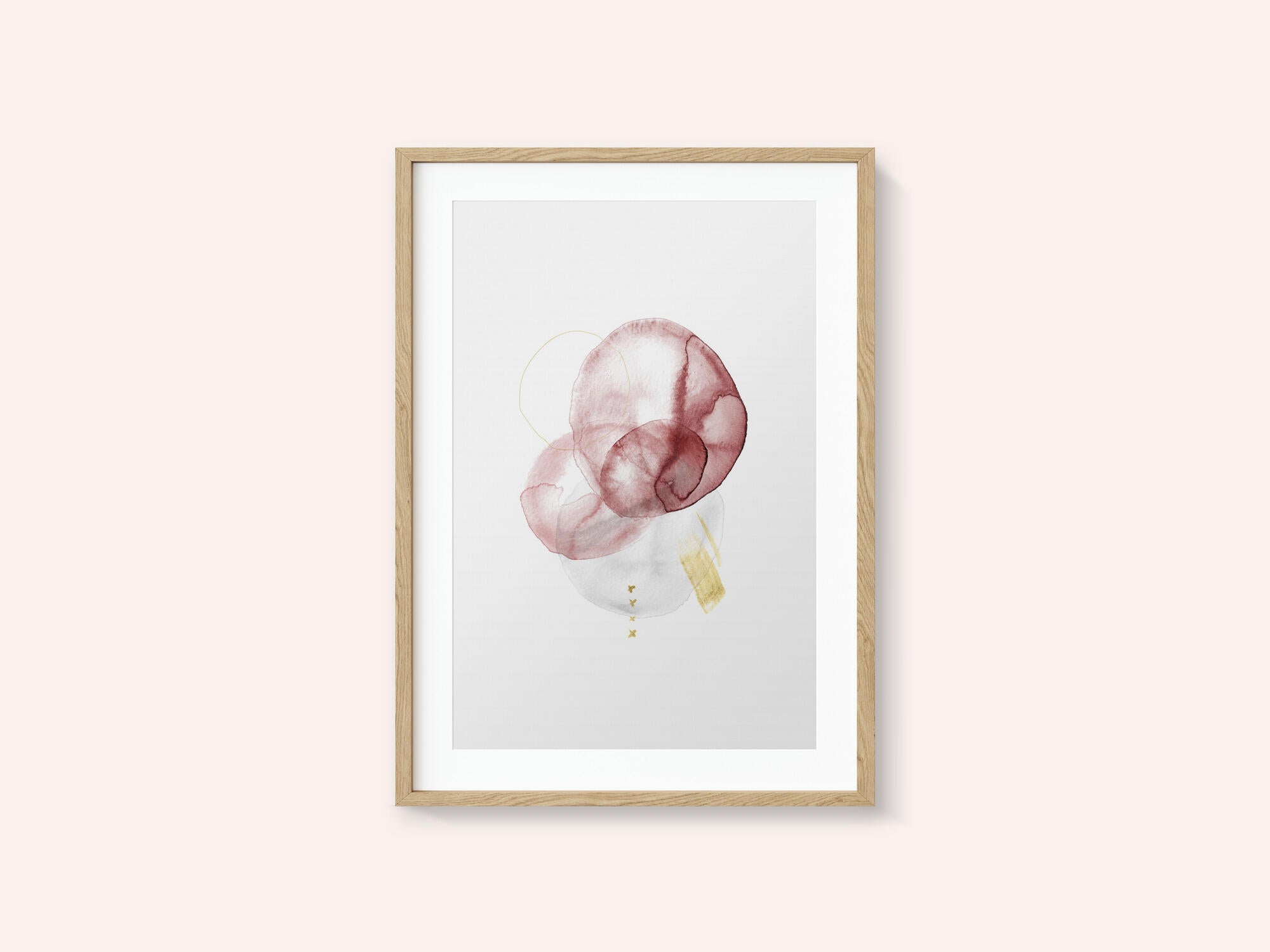 Blush Gold Abstract Flow