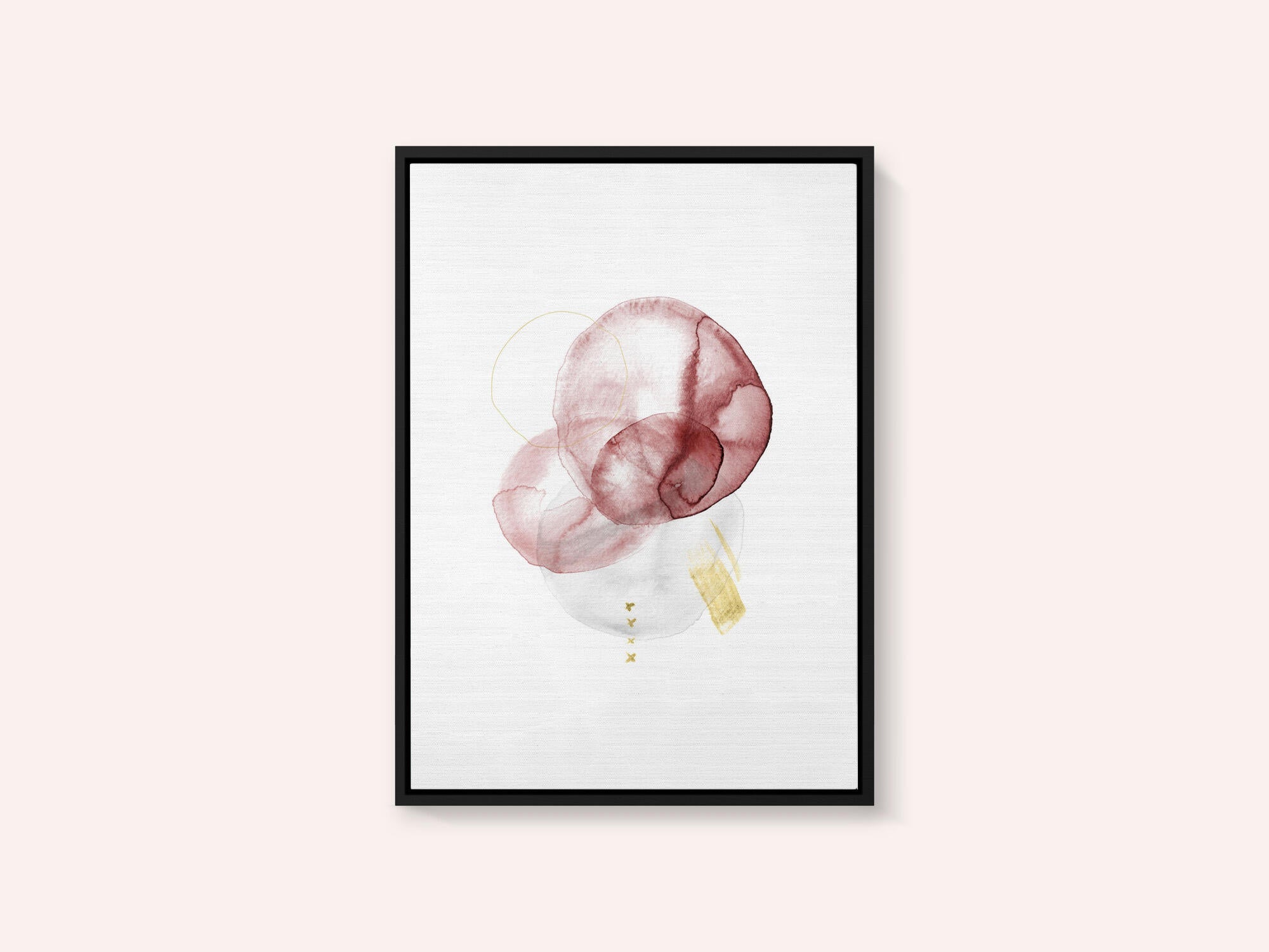 Blush Gold Abstract Flow