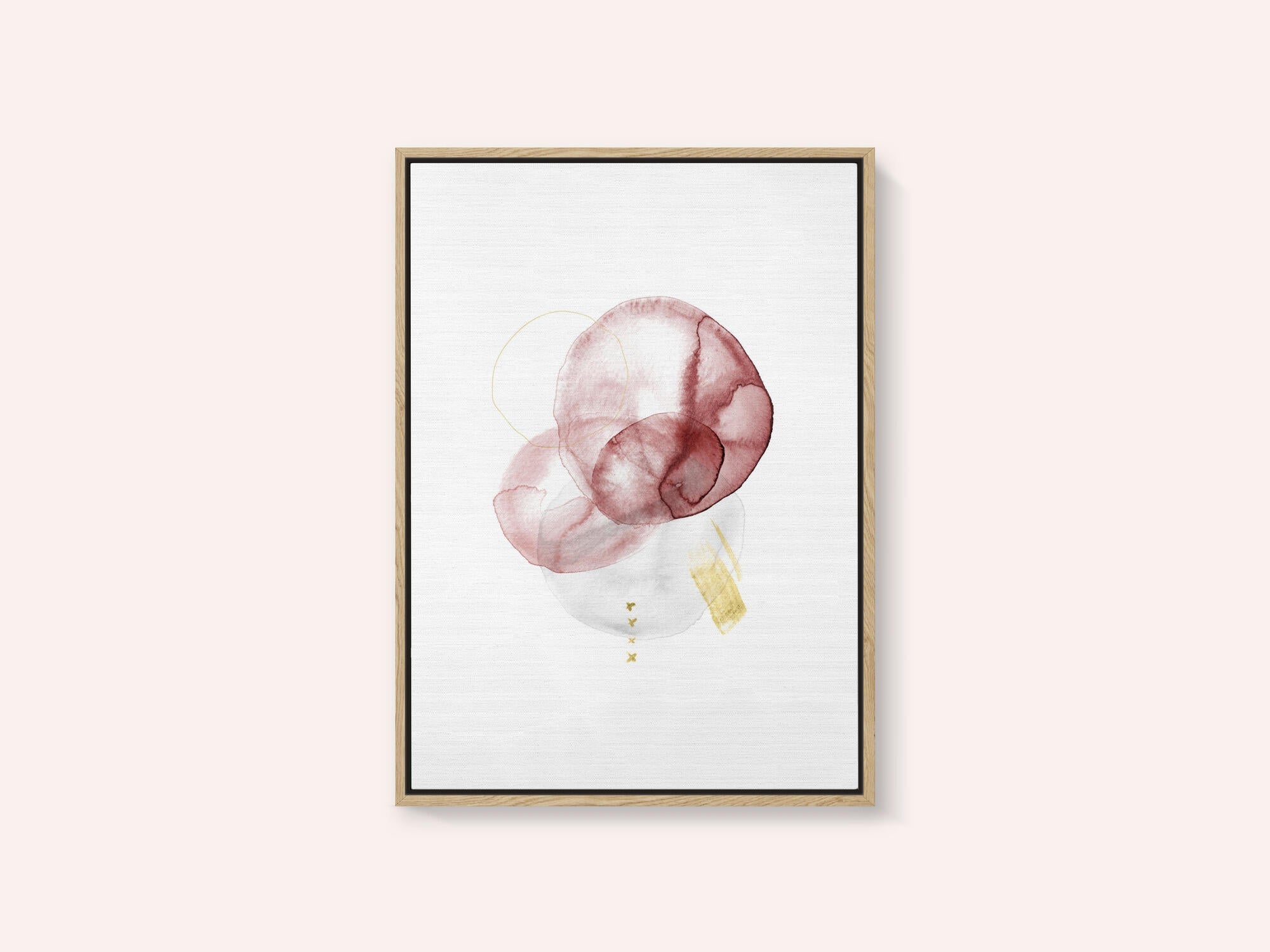 Blush Gold Abstract Flow