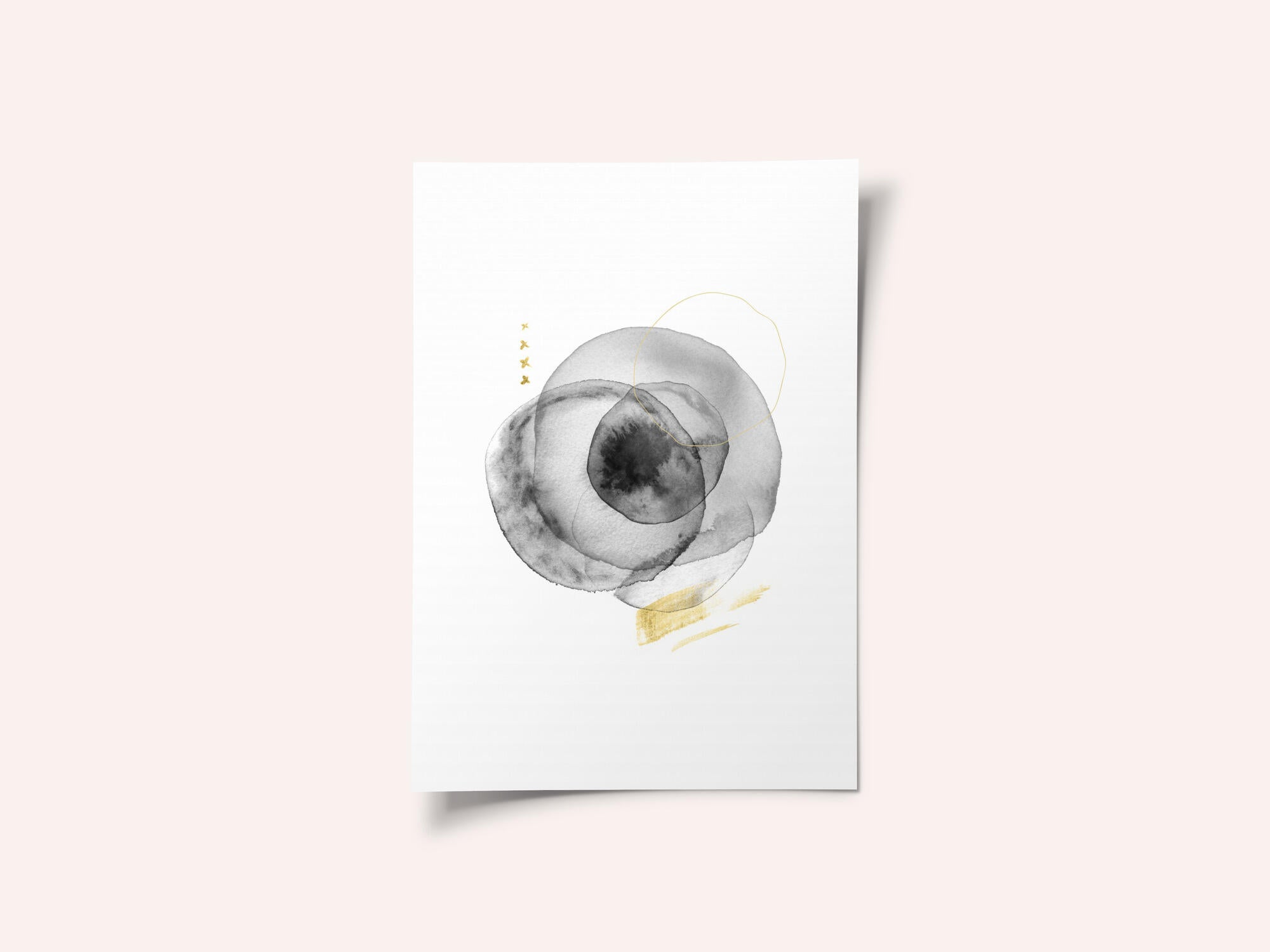 Black Gold Fluid Circles